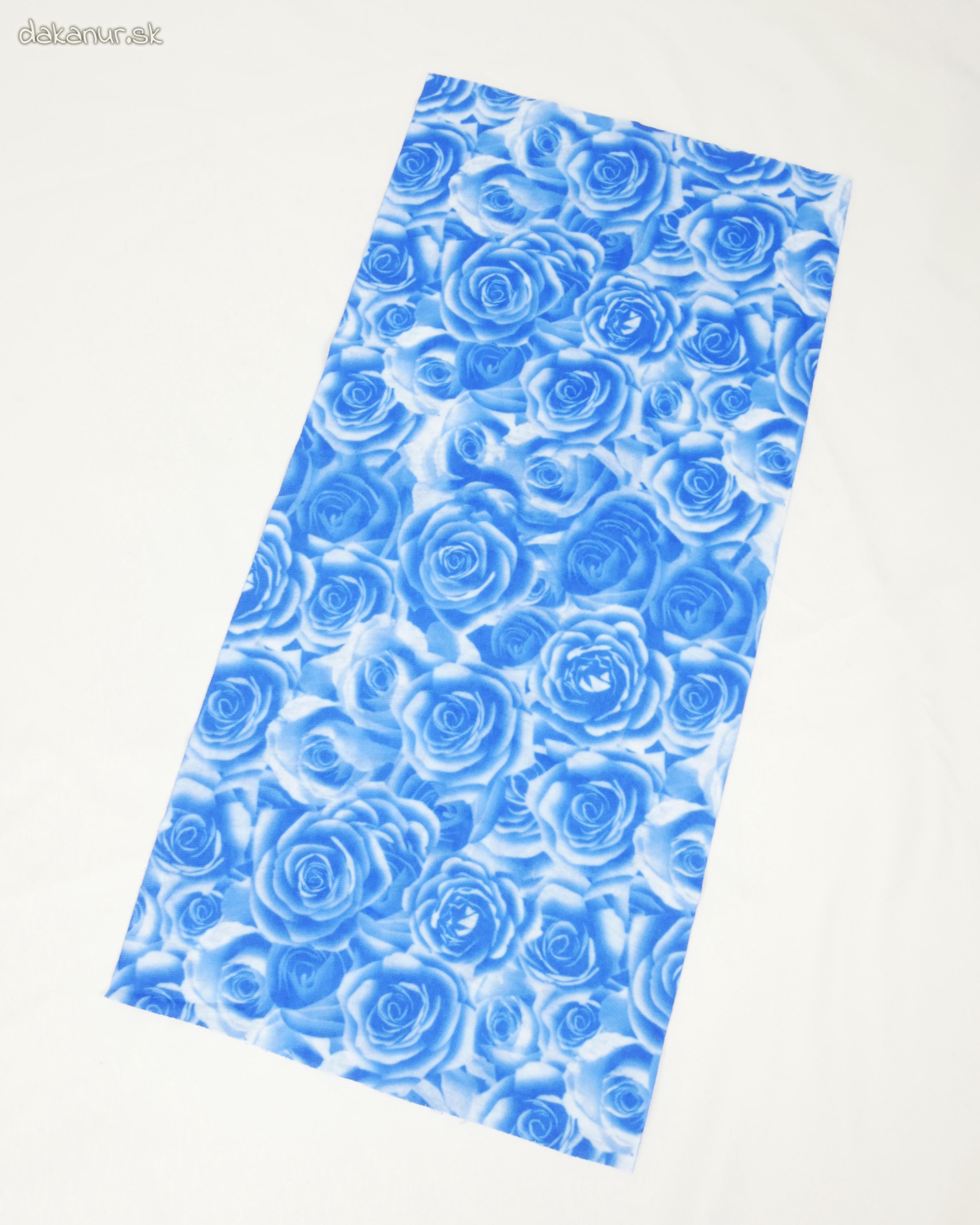 Multifunkčná čelenka ruže modré