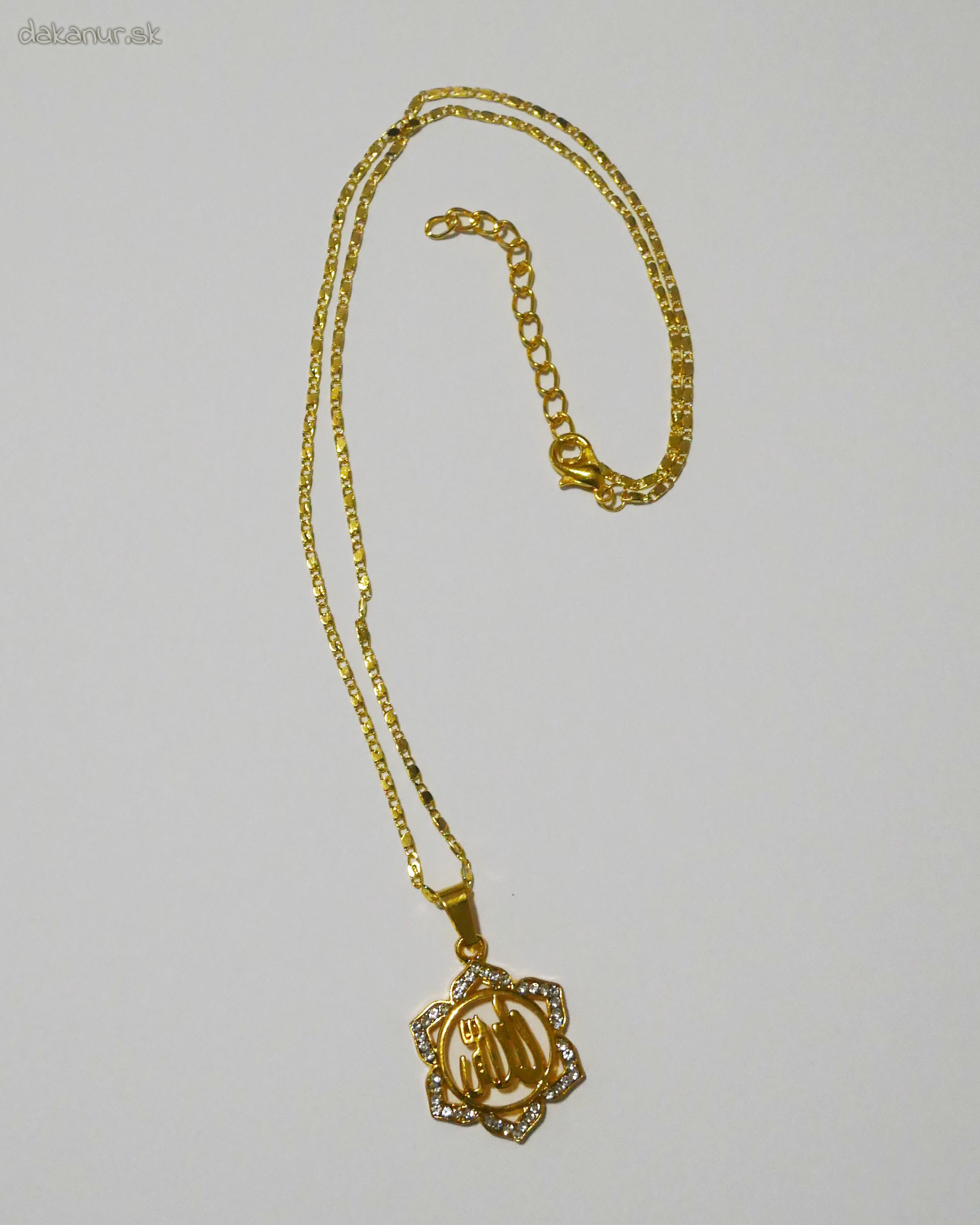Islamský náhrdelník zlaté slnko