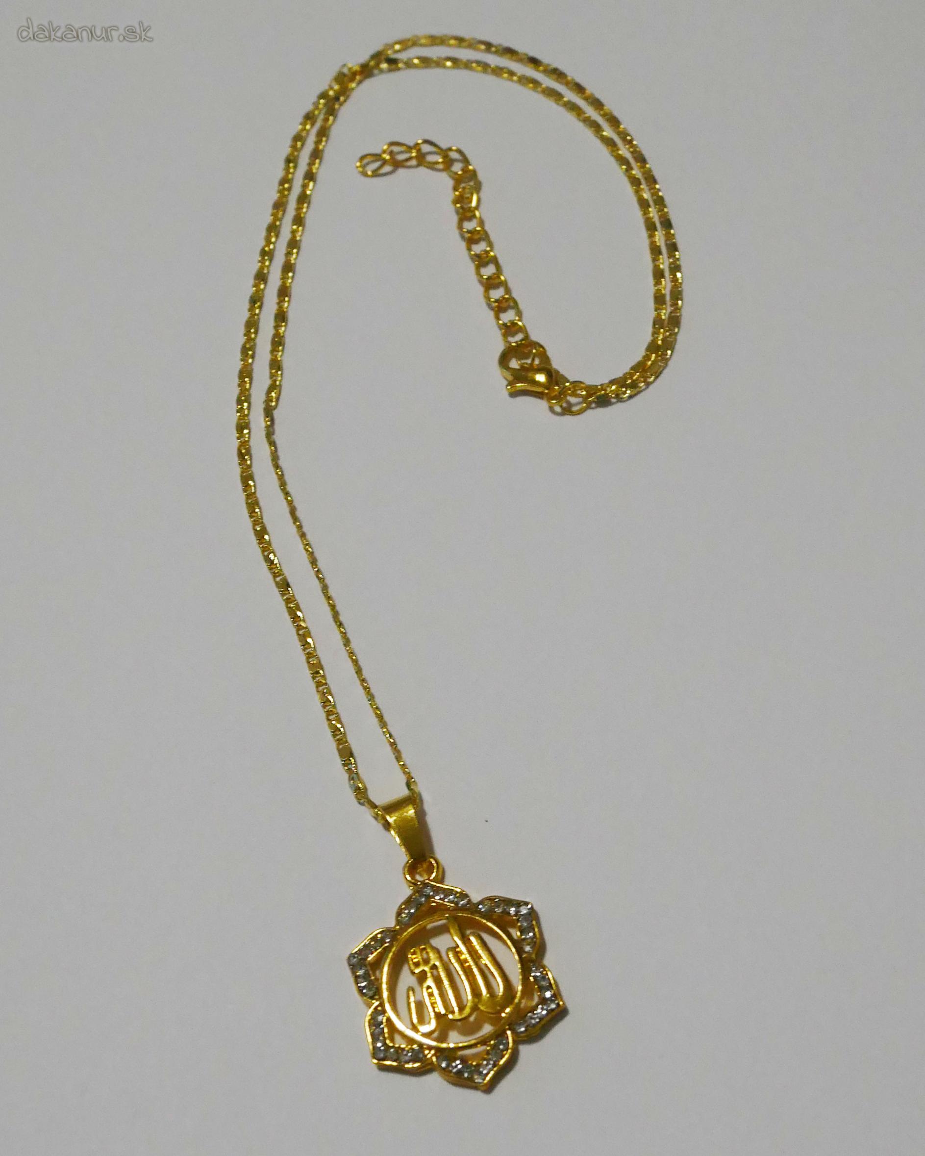 Islamský náhrdelník zlaté slnko
