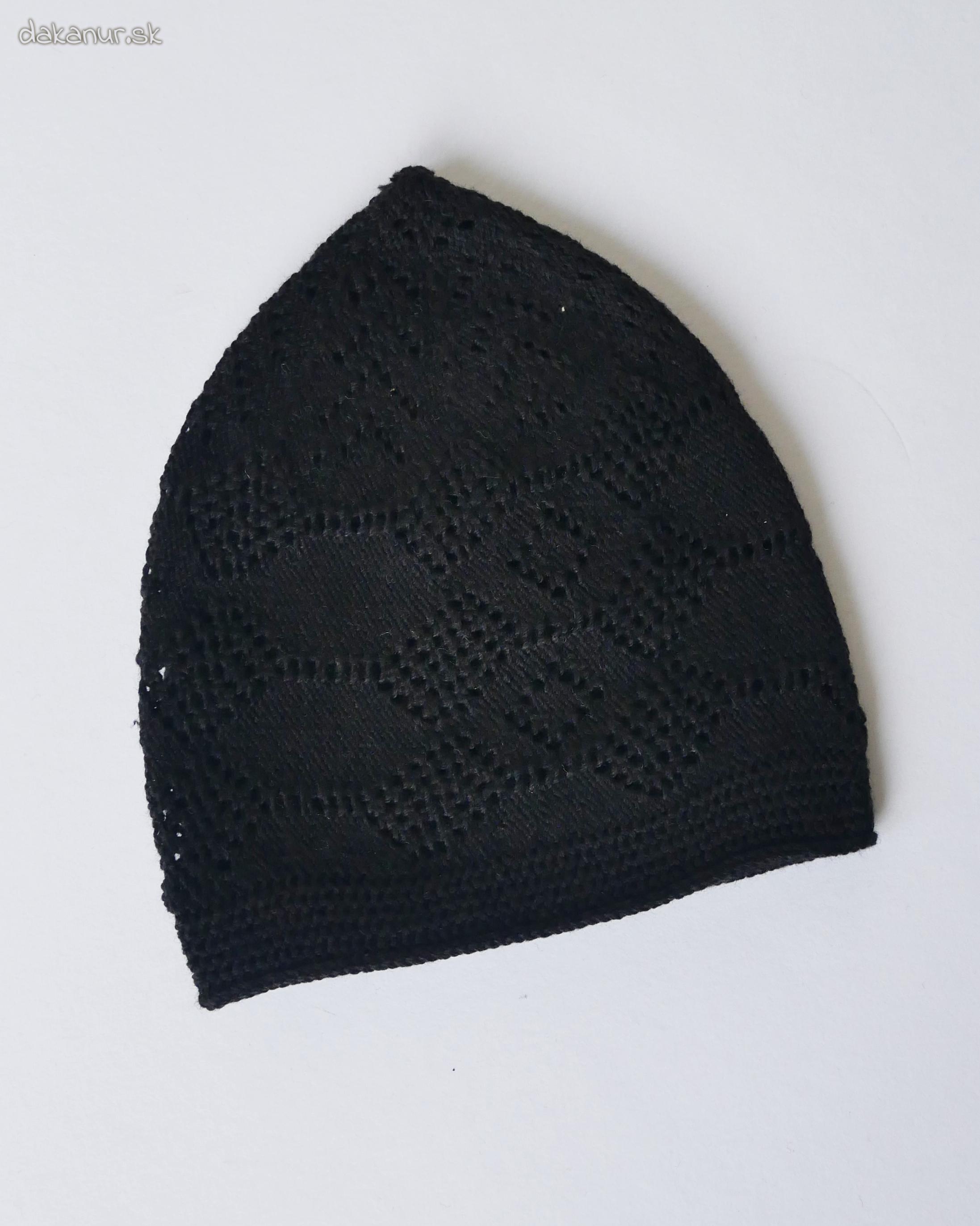 Pánska islamská modlitebná čiapka čierna