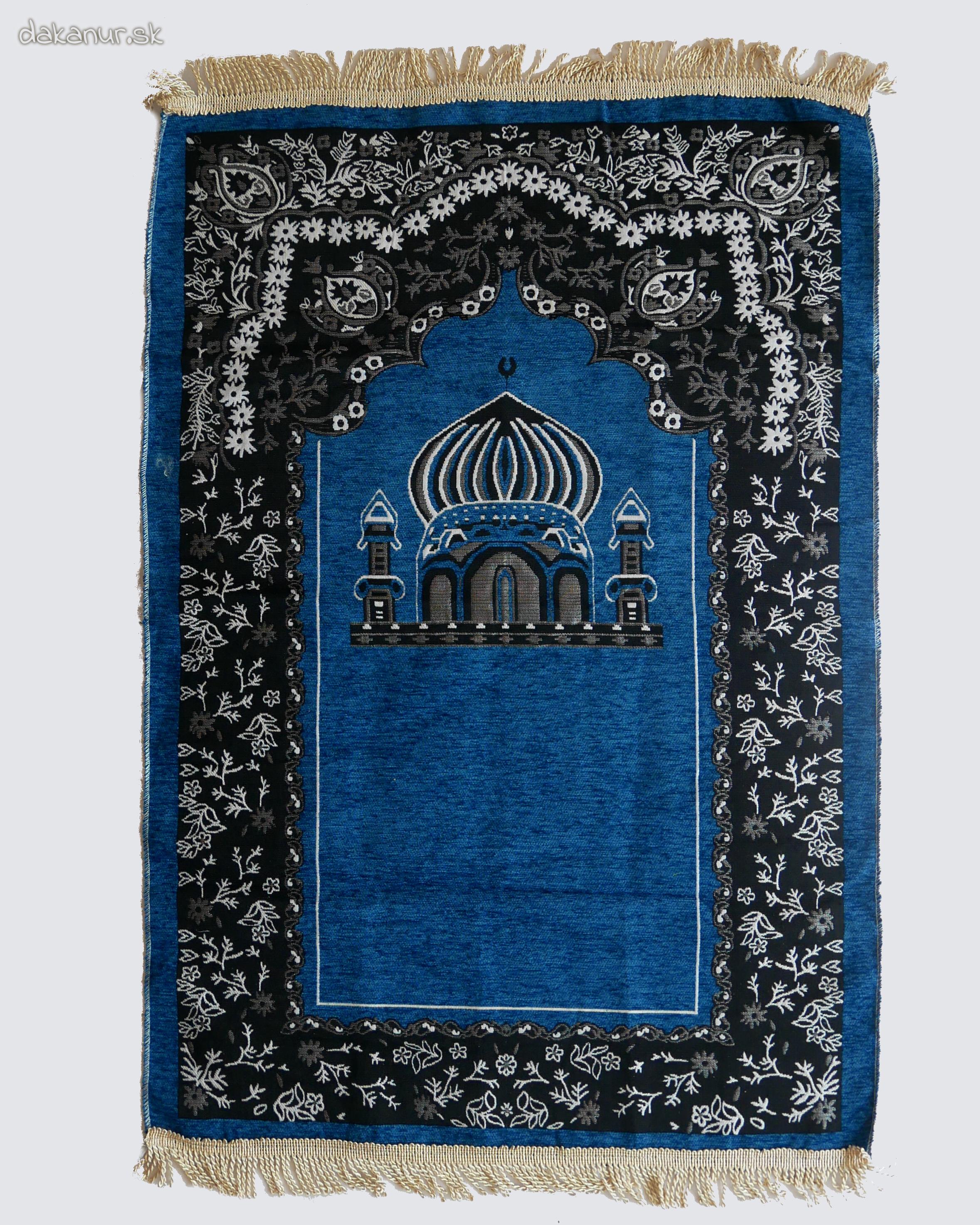 Modrý modlitebný koberček mešita