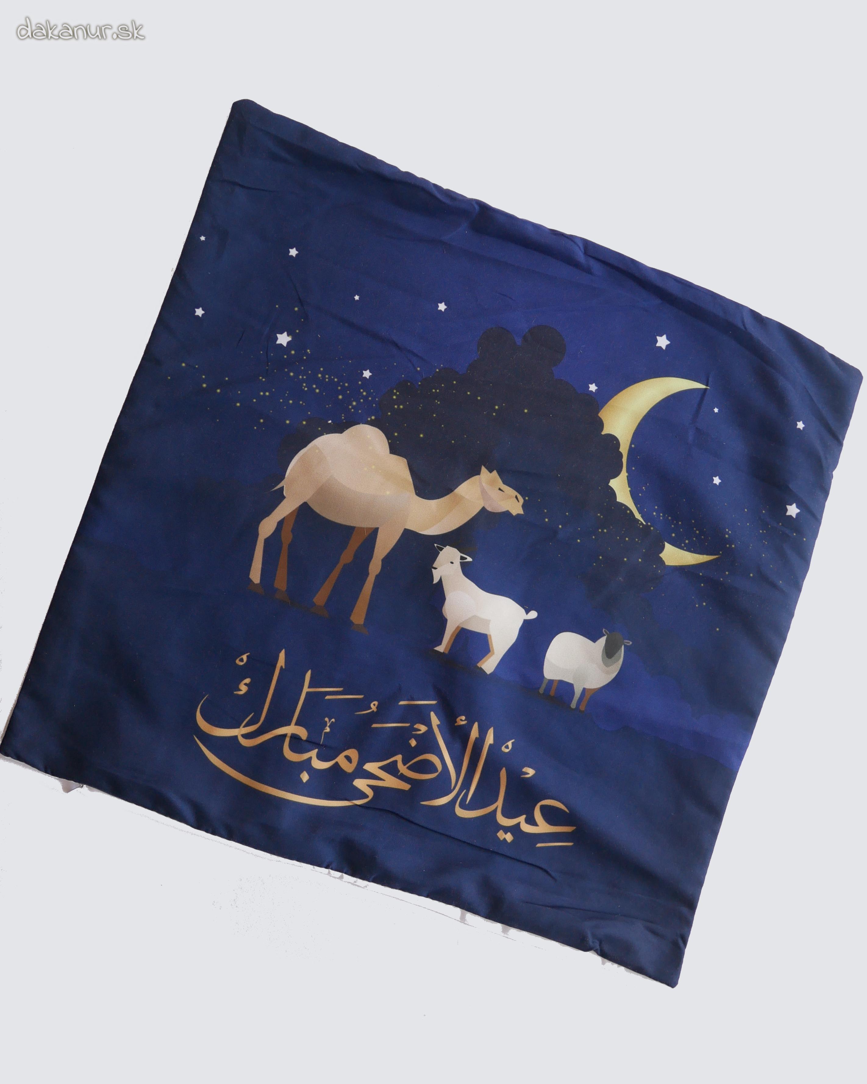 Obliečka na vankúš - ťava, kozy, Eid al Adha