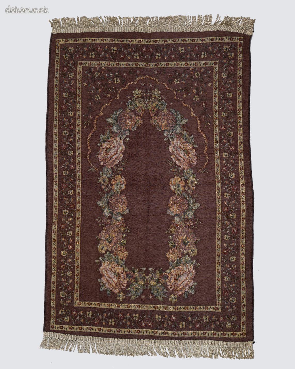 Tenší cestovateľský modlitebný koberec - hnedý