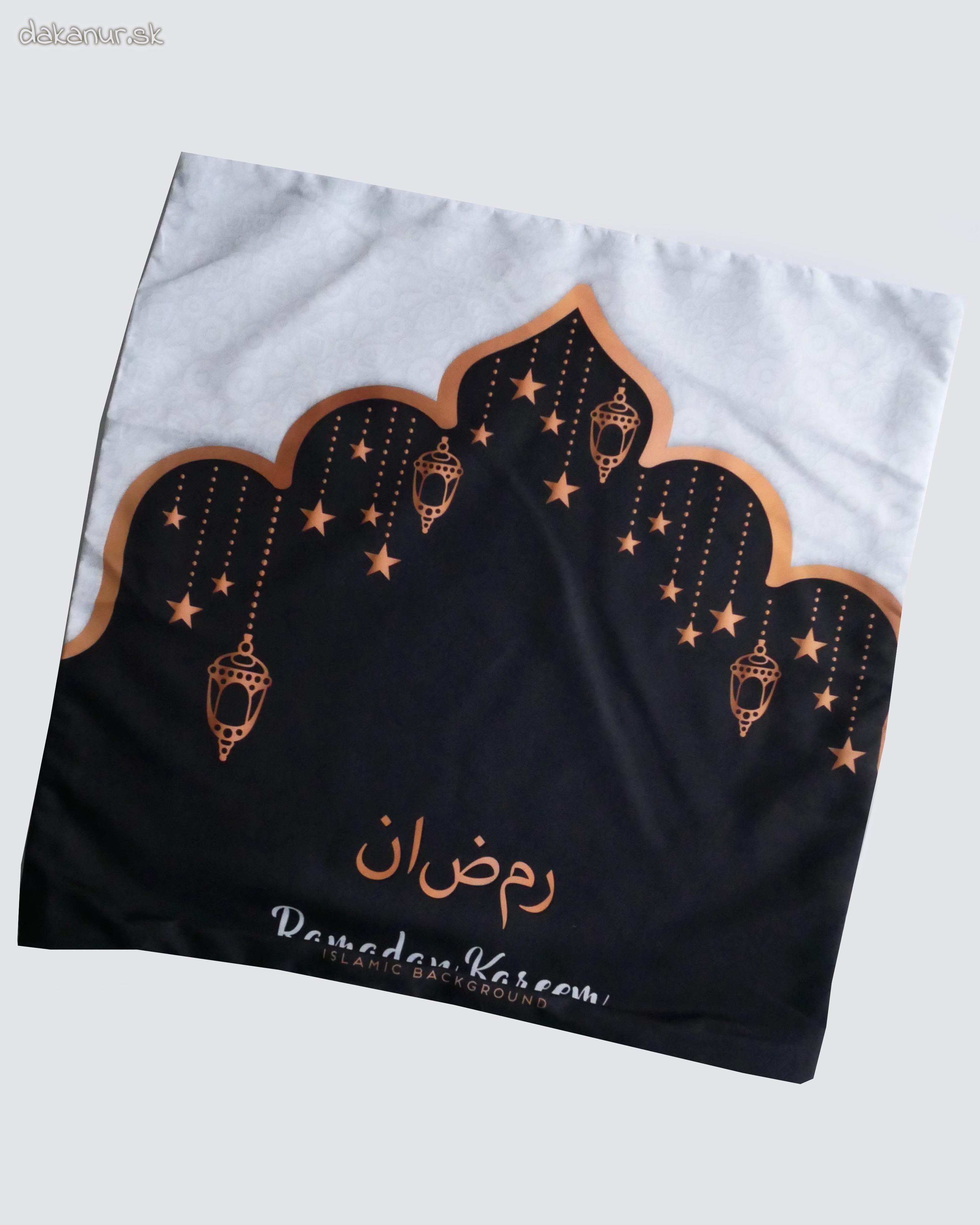 Obliečka na vankúš čierna Ramadan Kareem