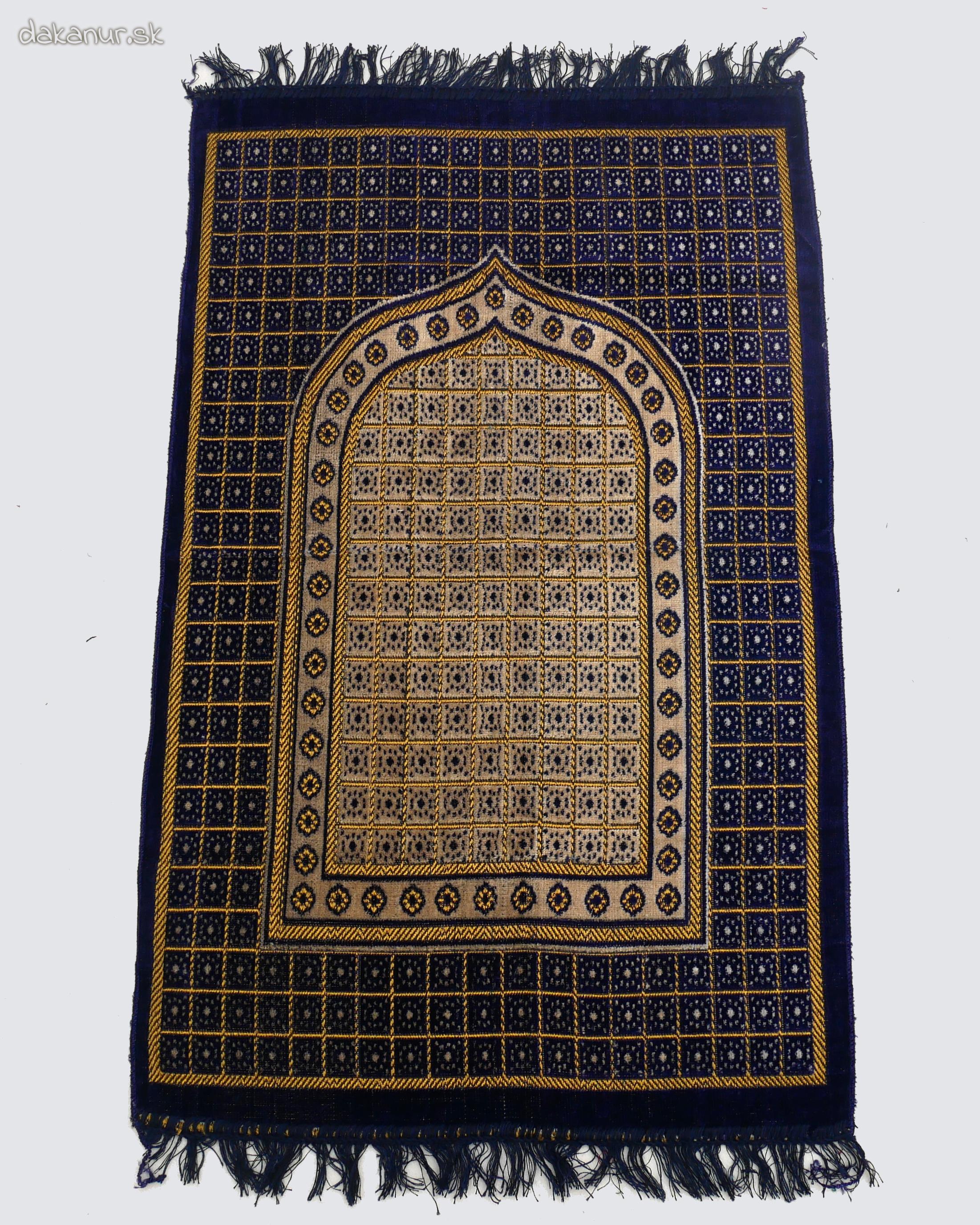 Tmavomodrý modlitebný koberec
