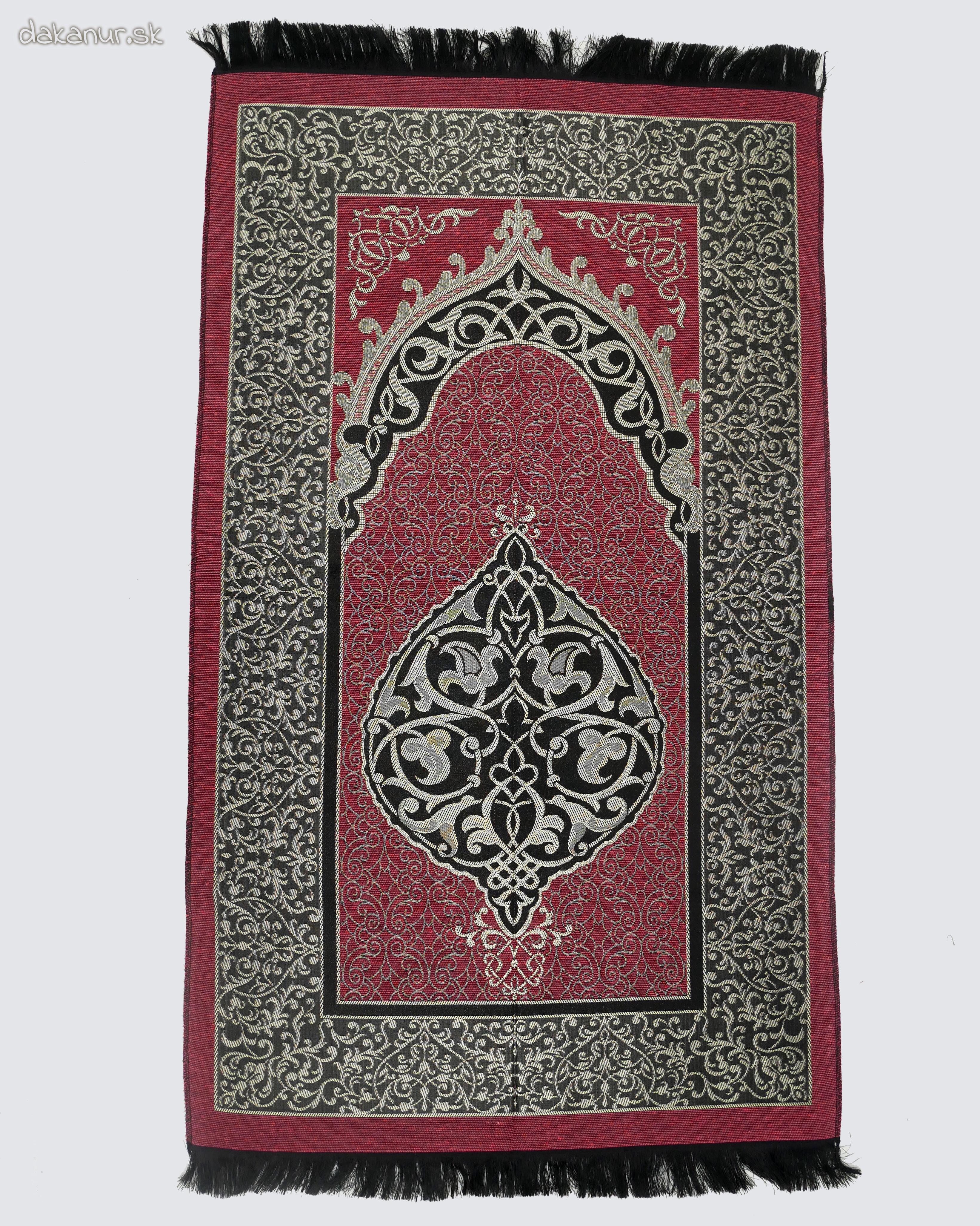 Islamský modlitebný koberec červený