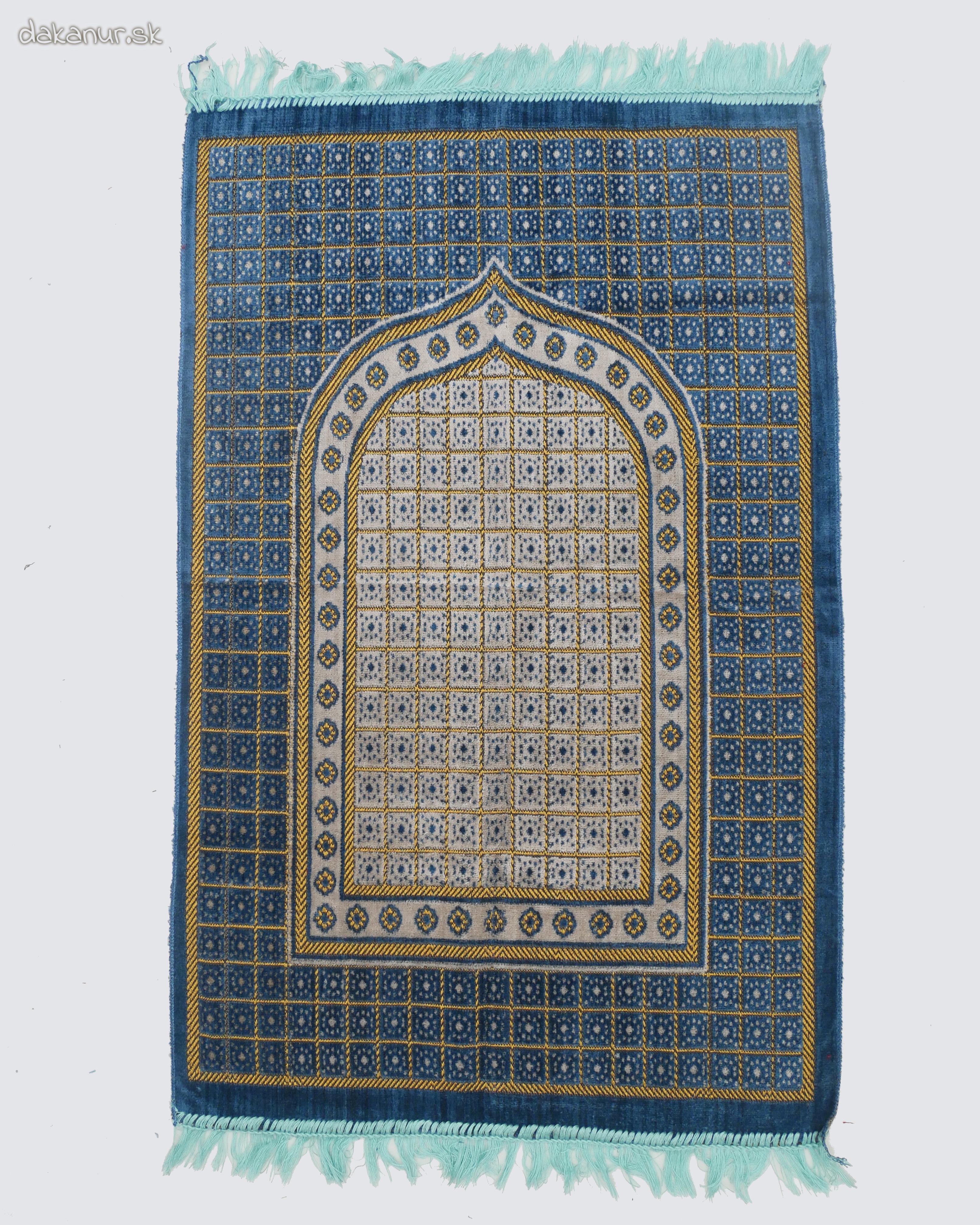 Svetlomodrý modlitebný koberec