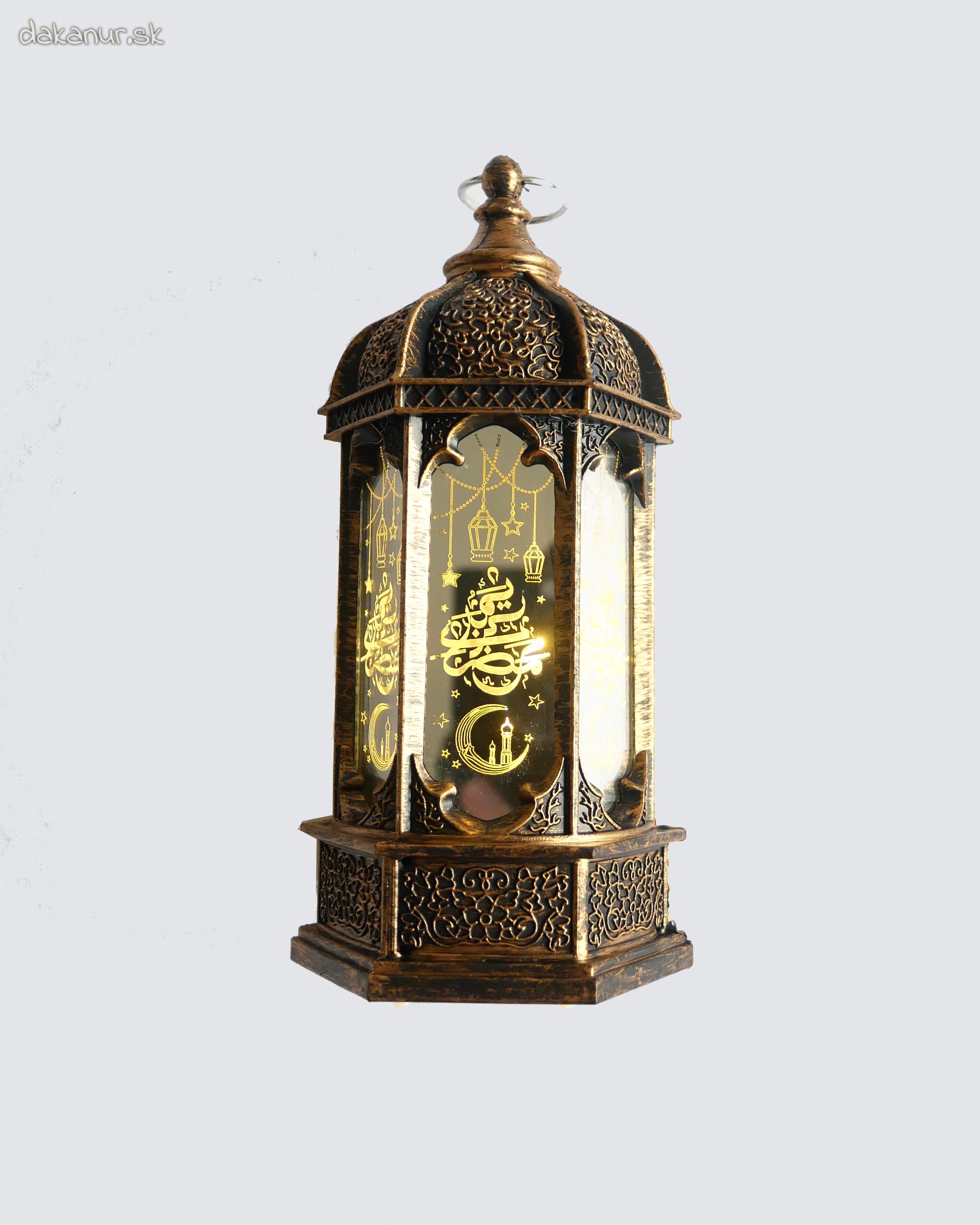 Ramadánový lampášik malý starozlatý