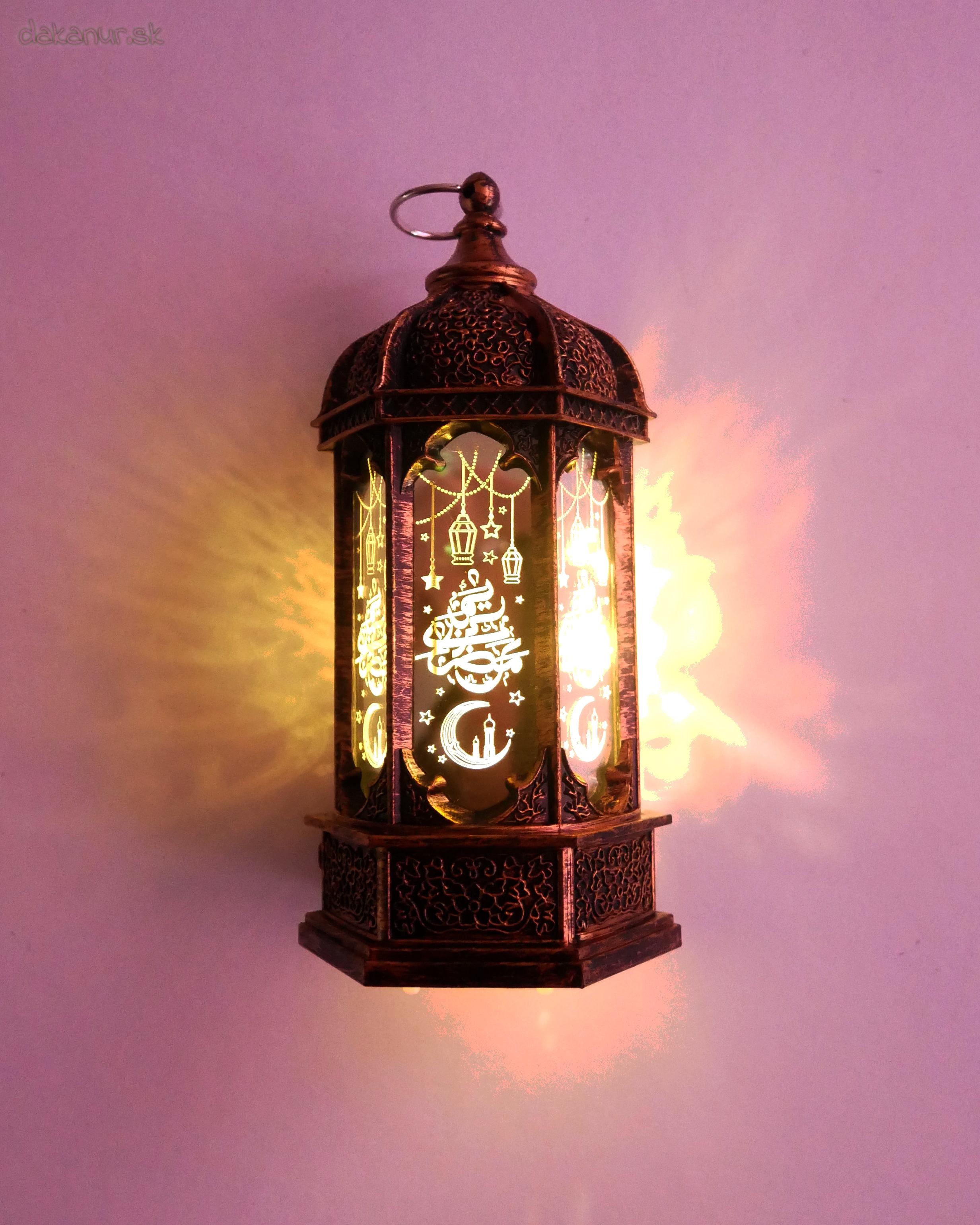 Ramadánový lampášik malý starozlatý