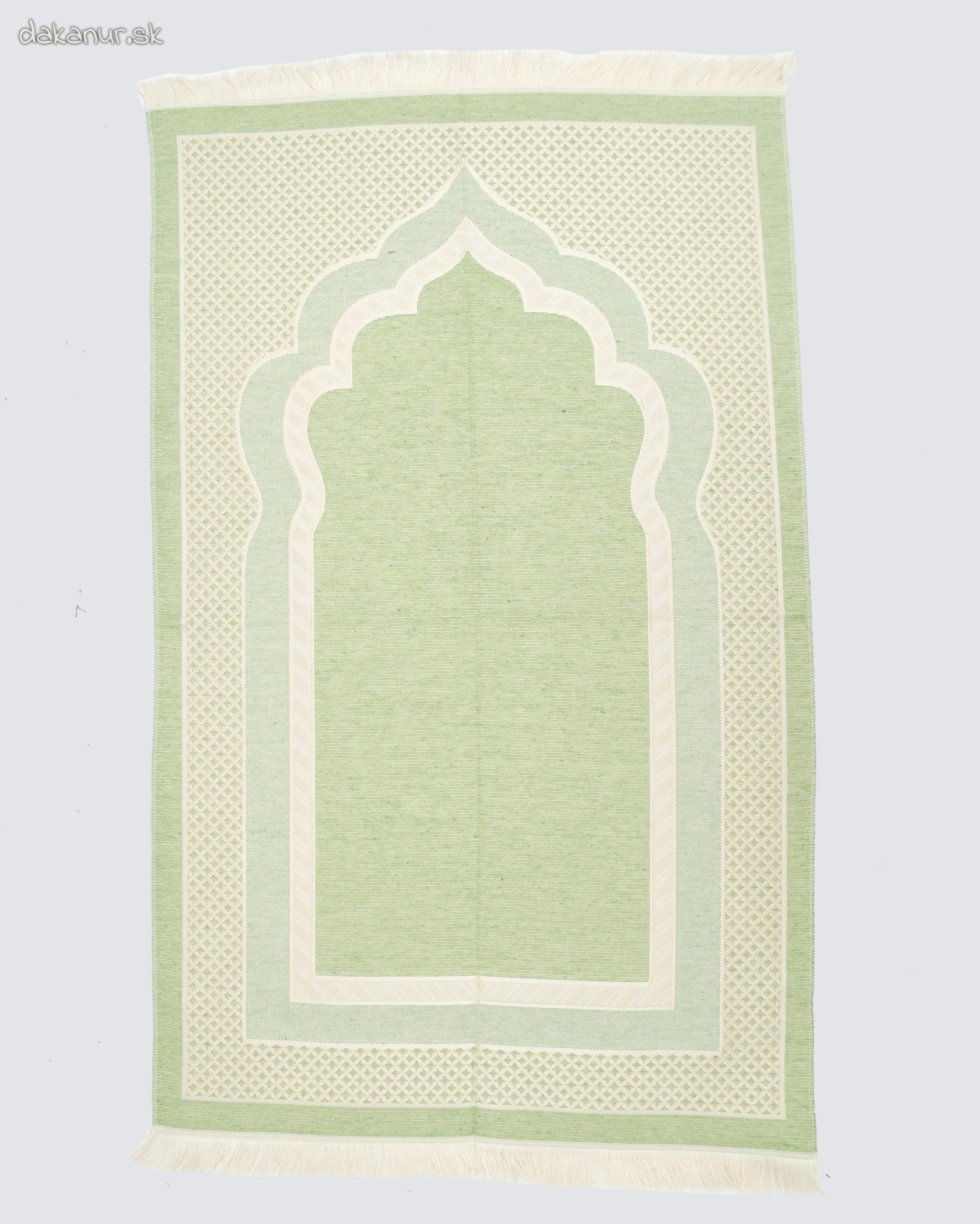 Svetlozelený modlitebný koberec