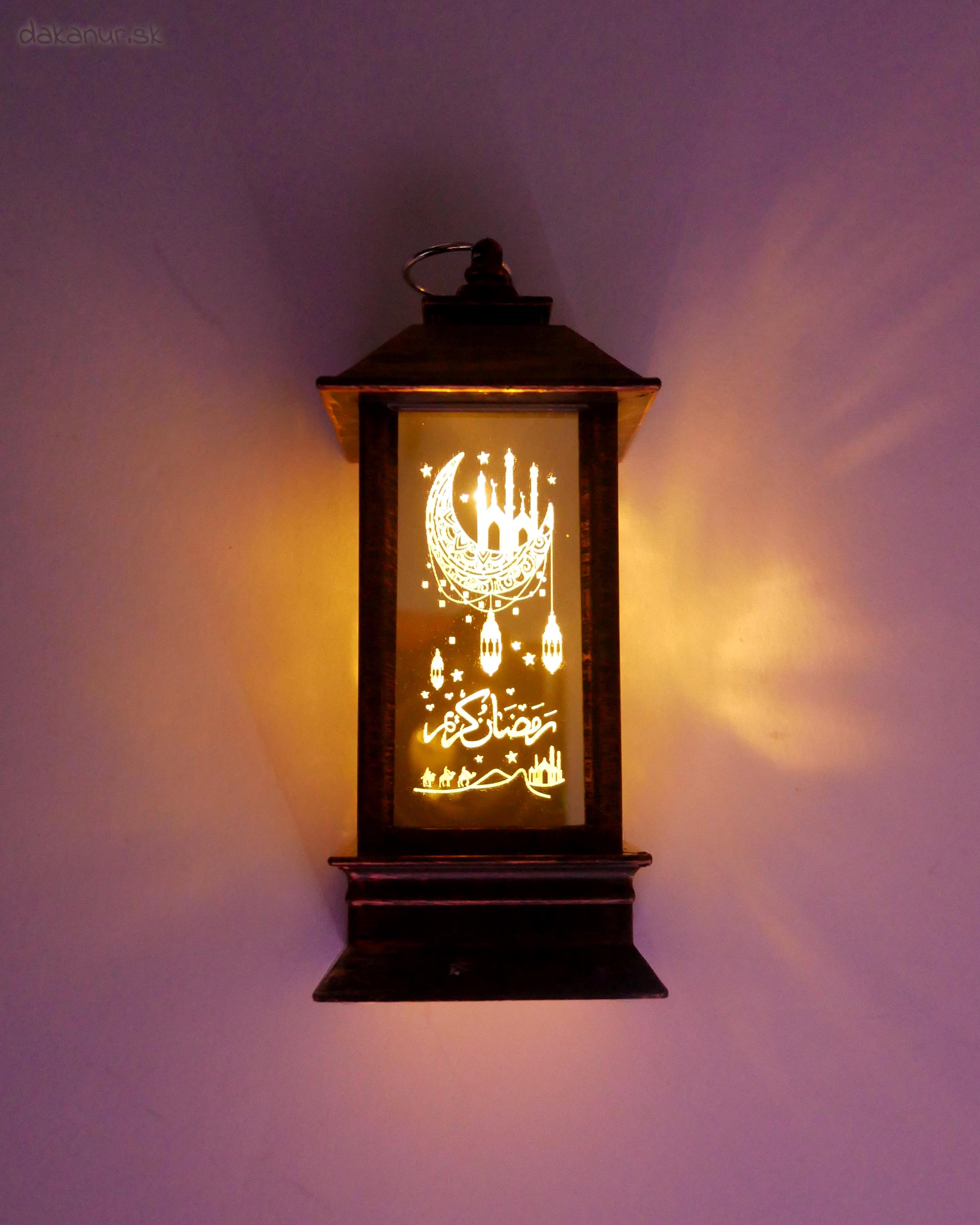 Ramadánový lampášik starozlatý malý