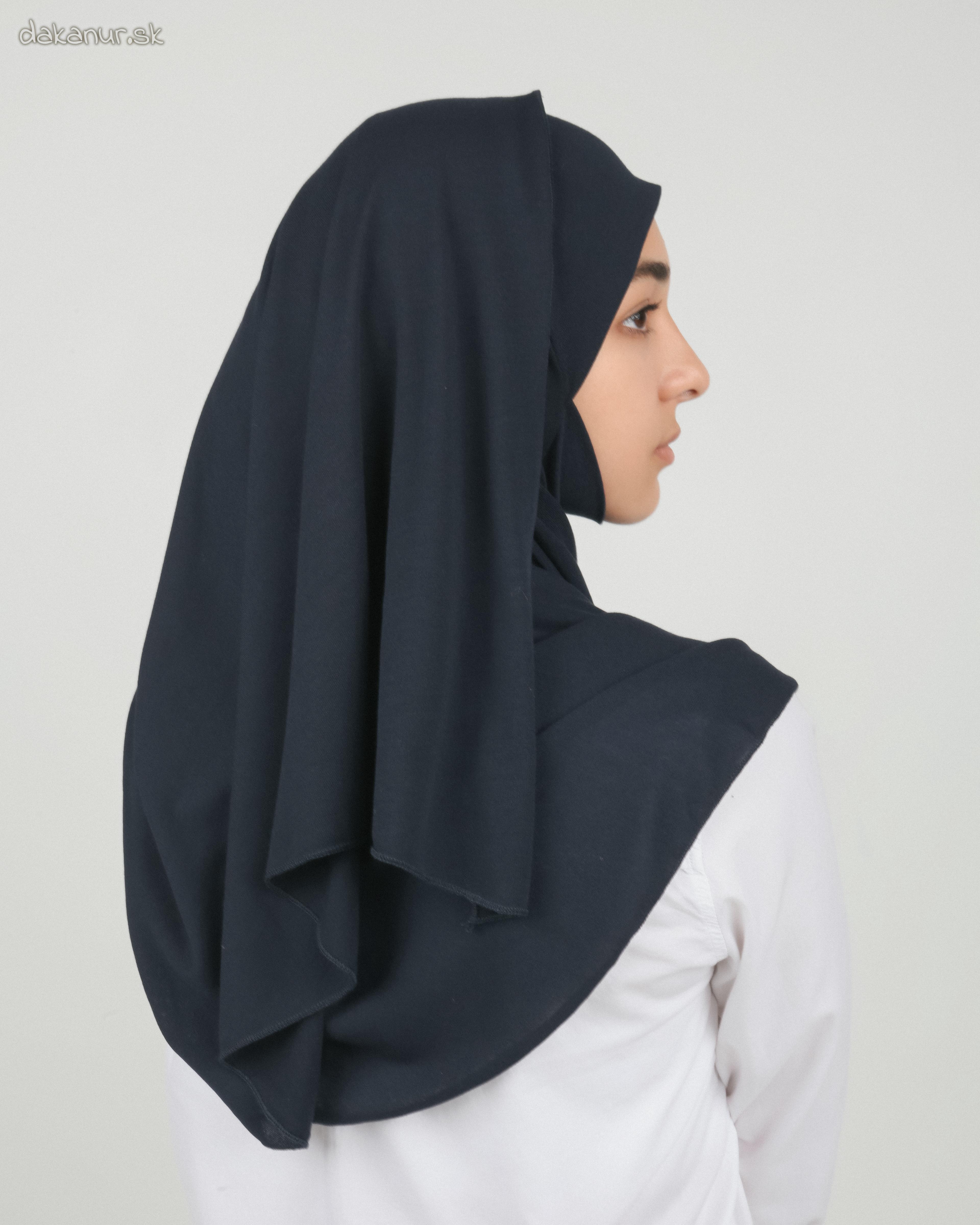 Hijáb tmavomodrý s "čiapočkou"