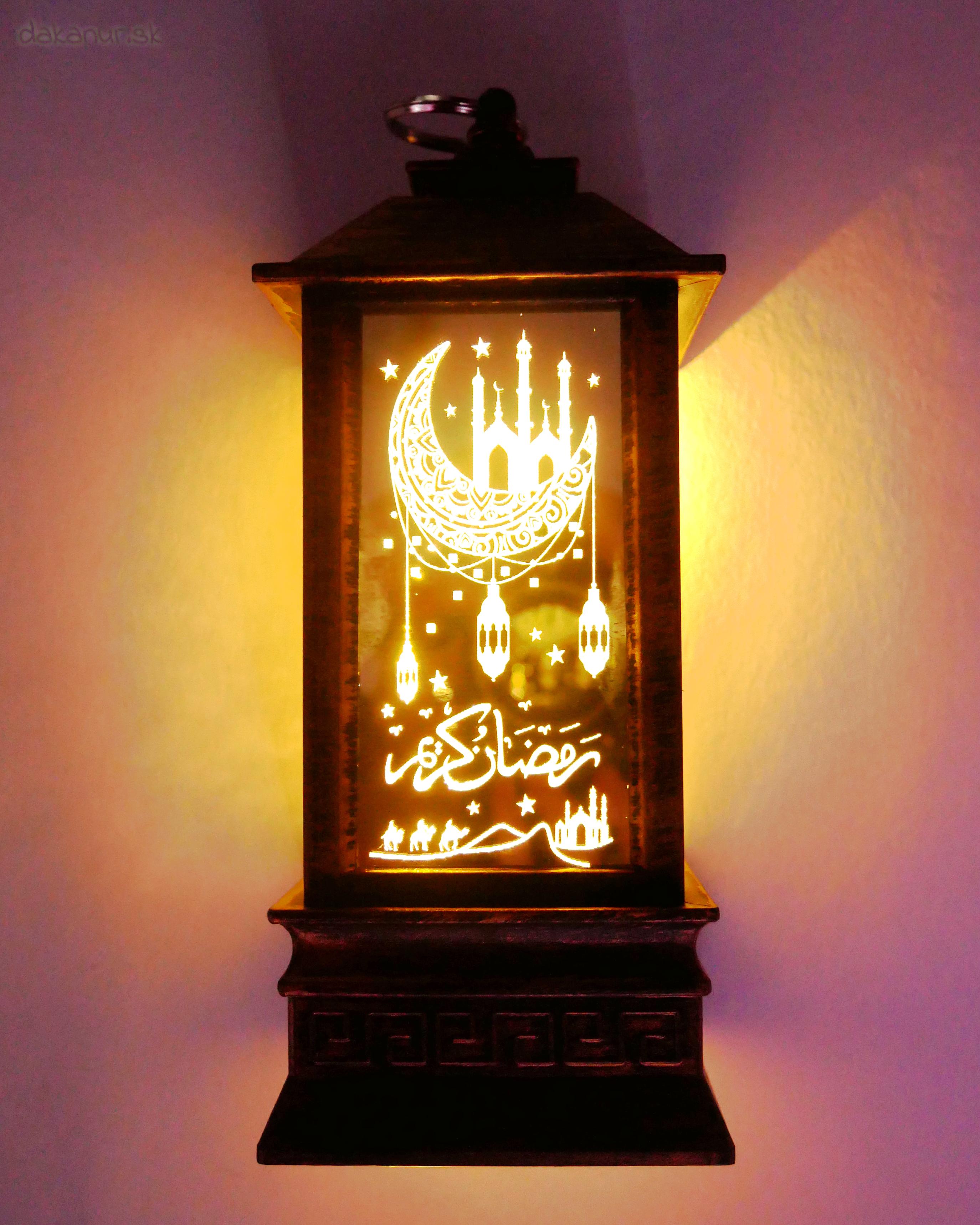 Veľký ramadánový starozlatý lampáš