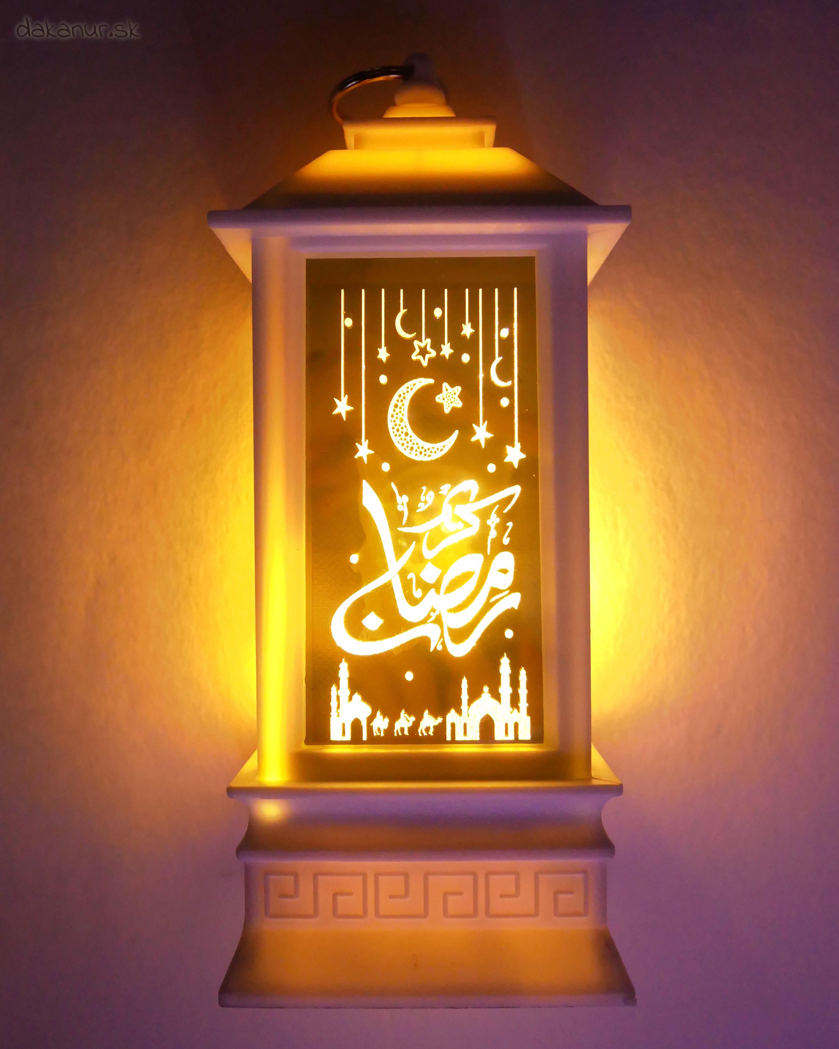 Veľký biely ramadánový lampáš
