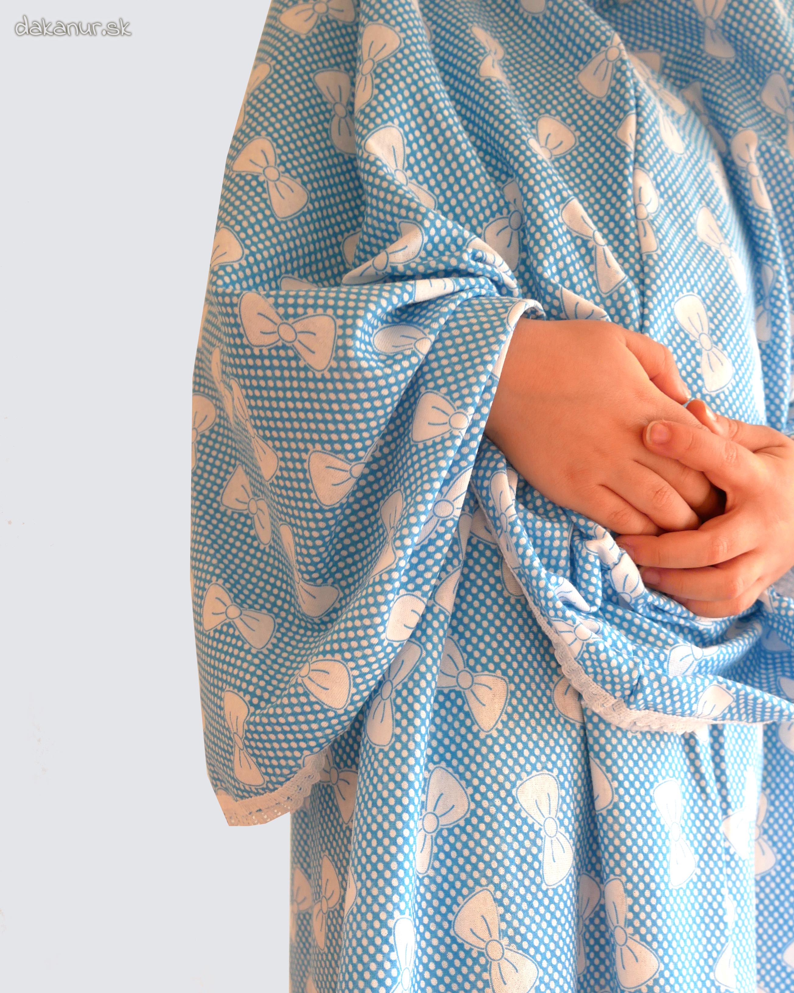 Modré dievčenské modlitebné šaty