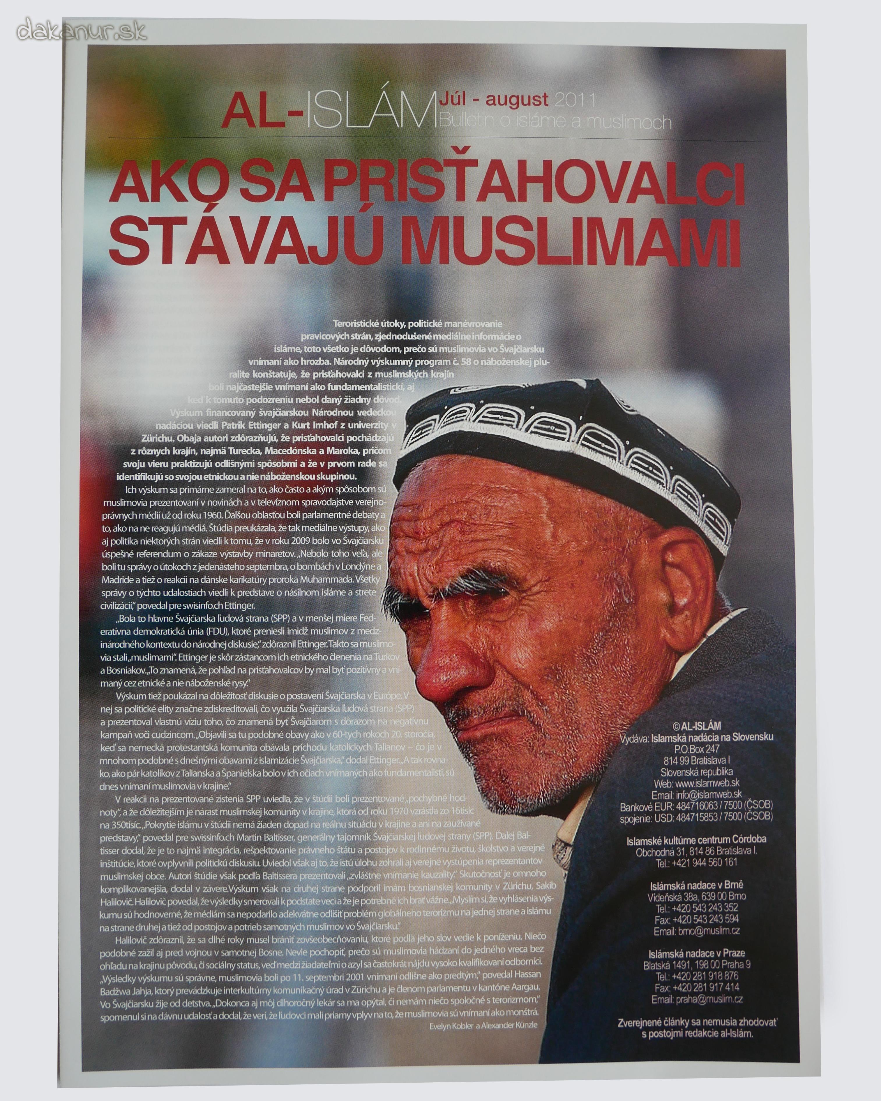 Časopis Al-islam júl-august 2011