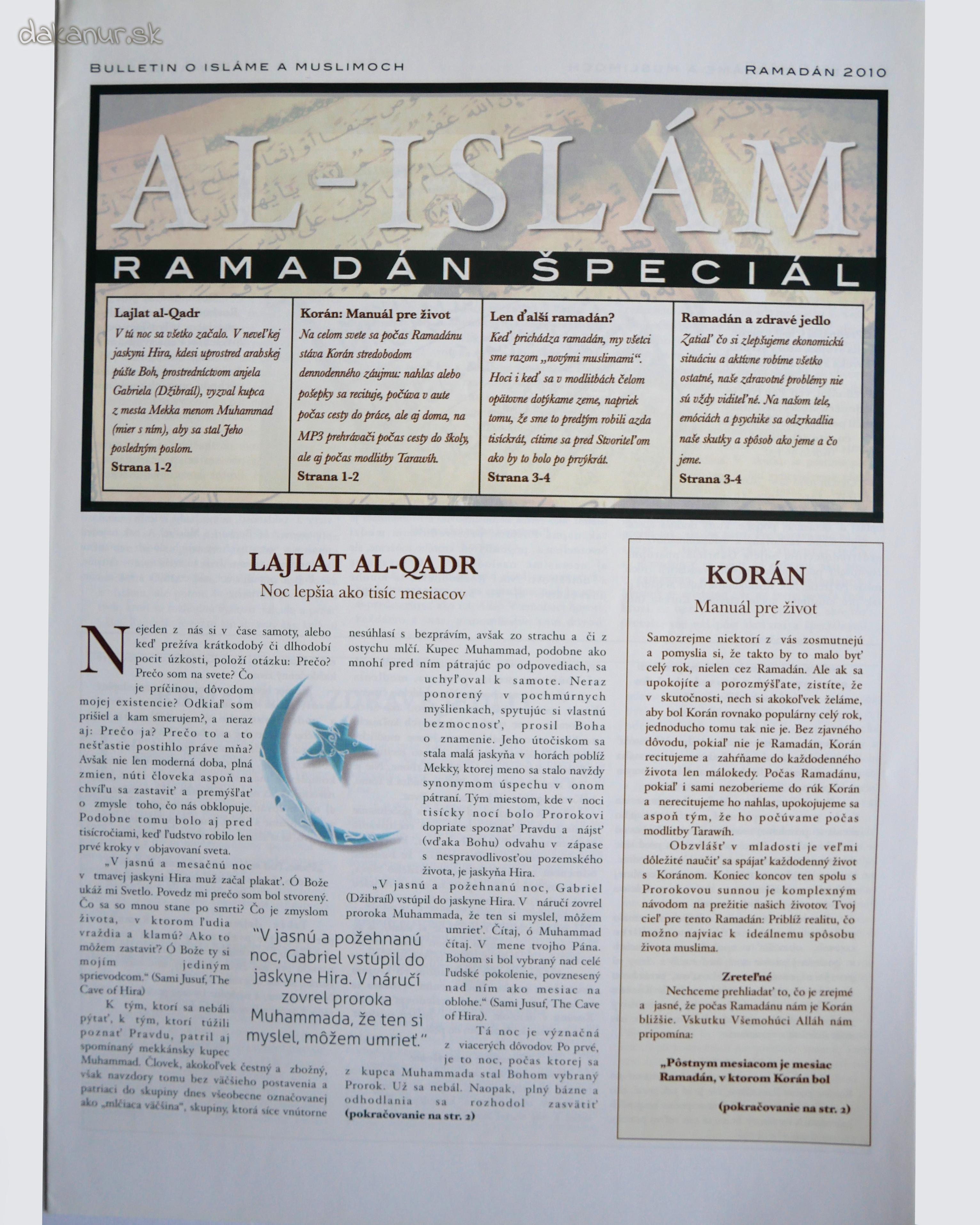 Časopis Al-islam ramadán 2010