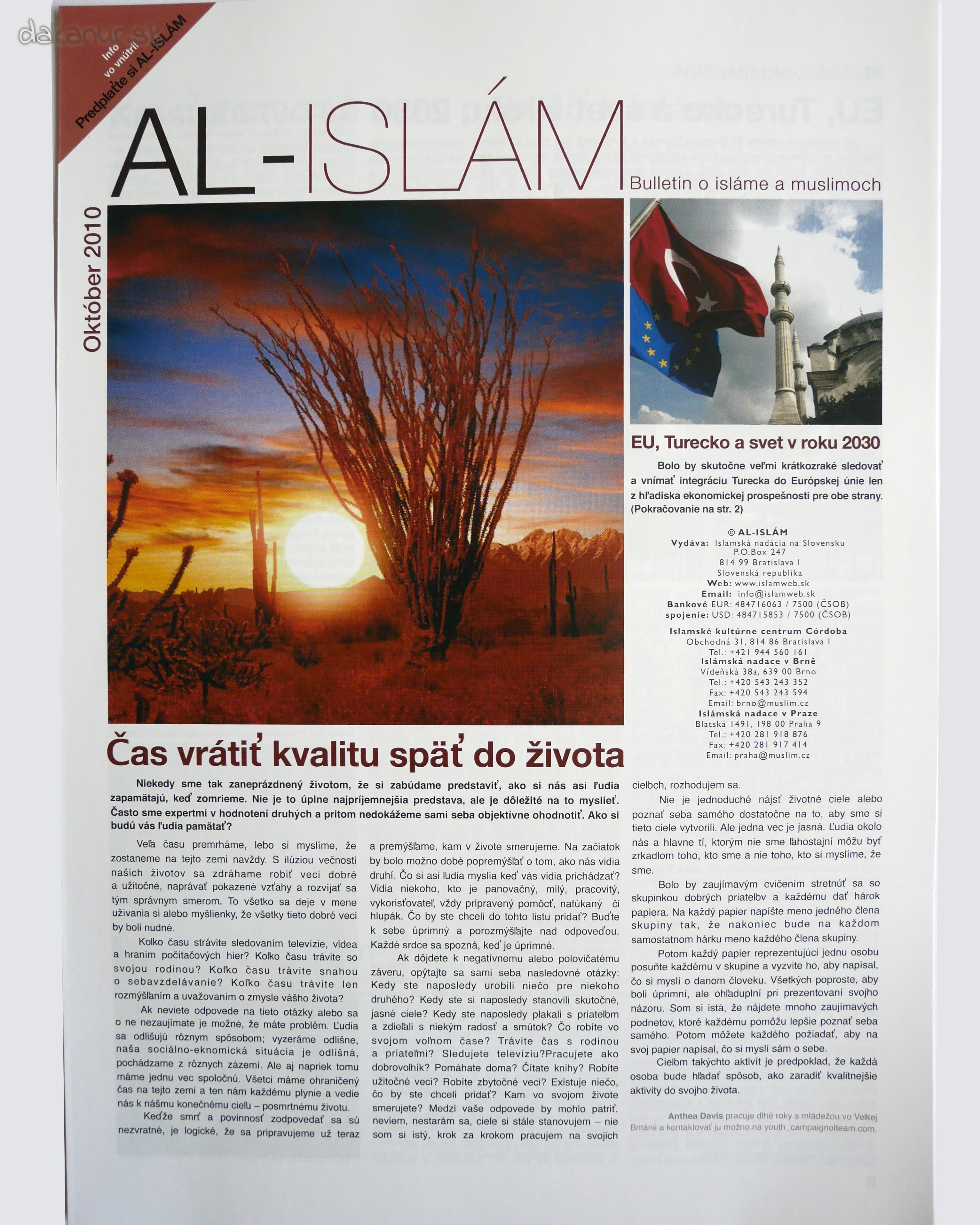 Časopis Al-islam október 2010