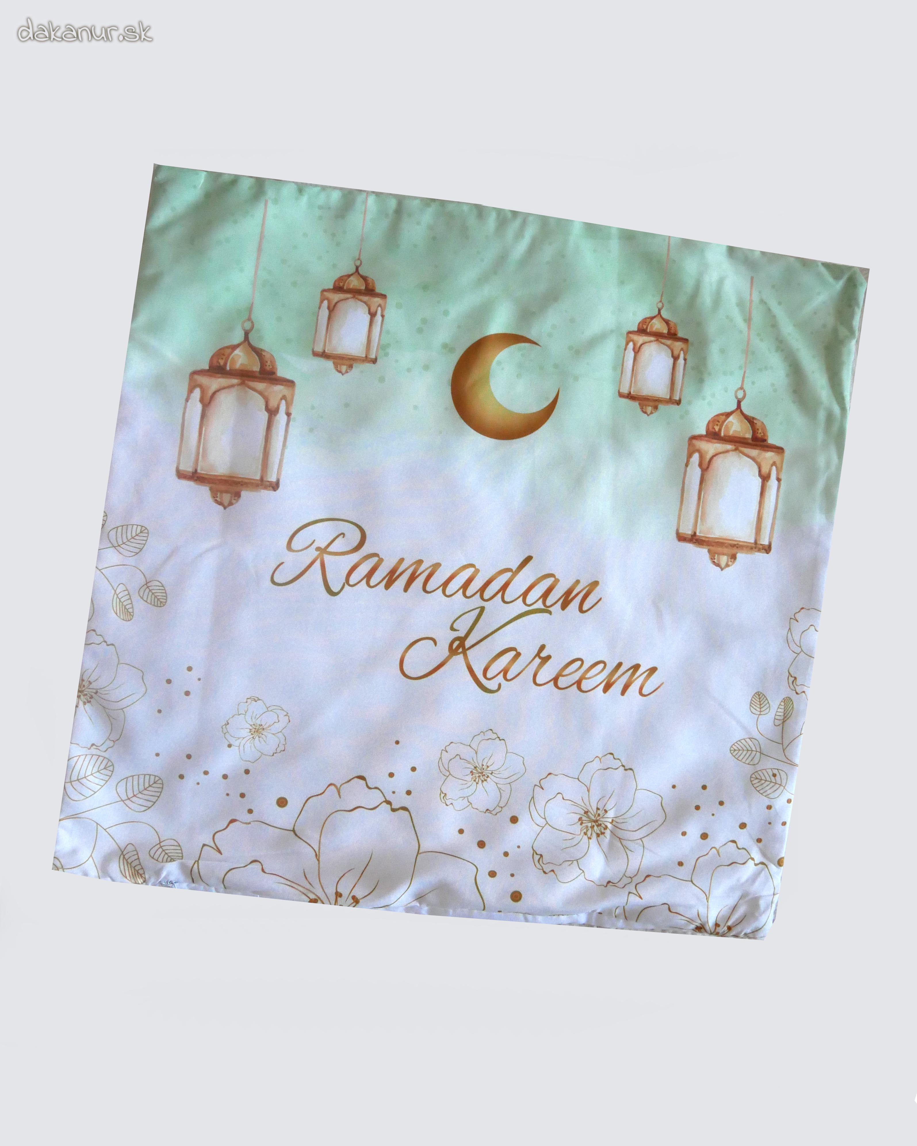Obliečka Ramadan kareem mentolová kvety