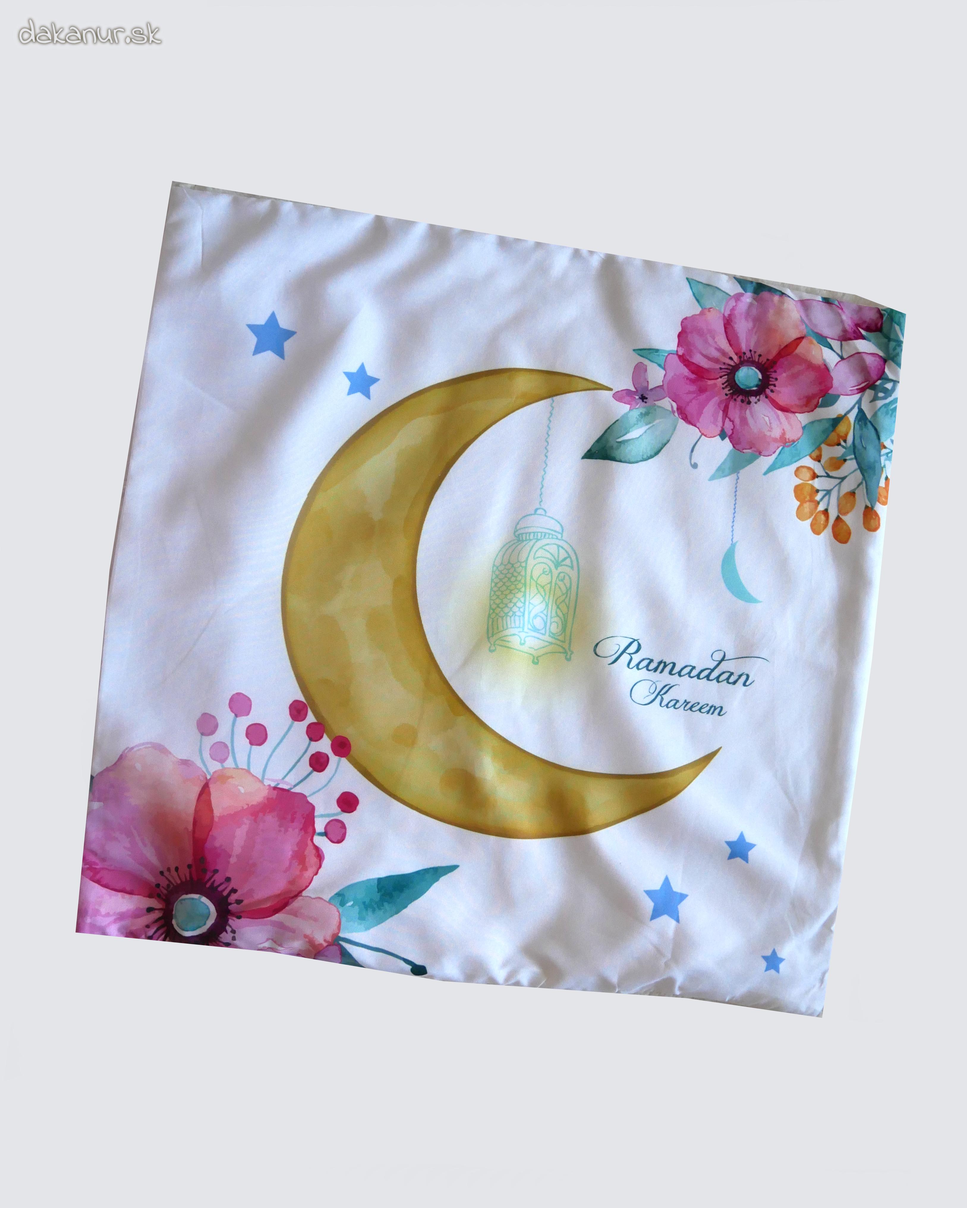 Obliečka Ramadan kareem mesiac, ružové kvety