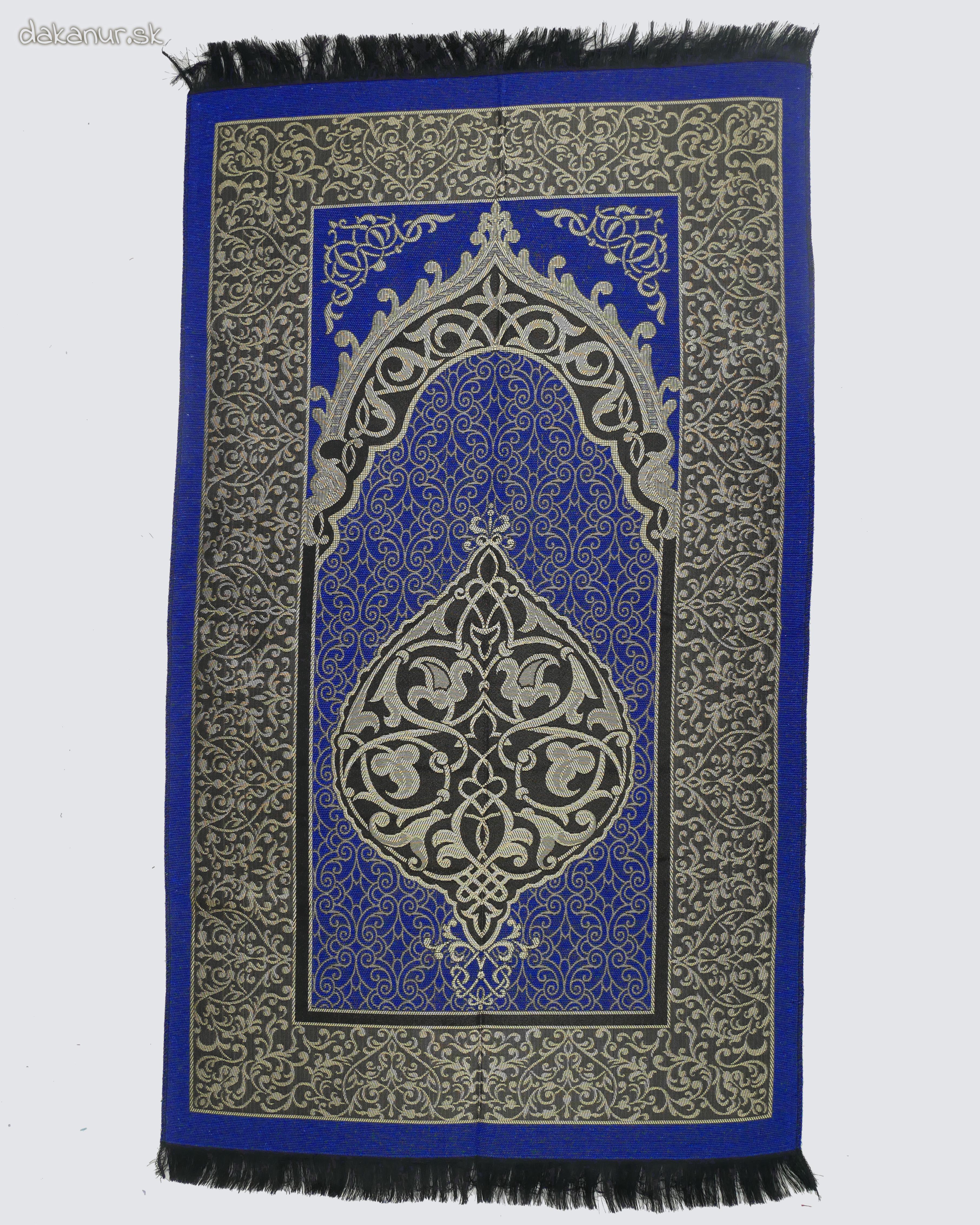 Islamský modlitebný koberec modrý