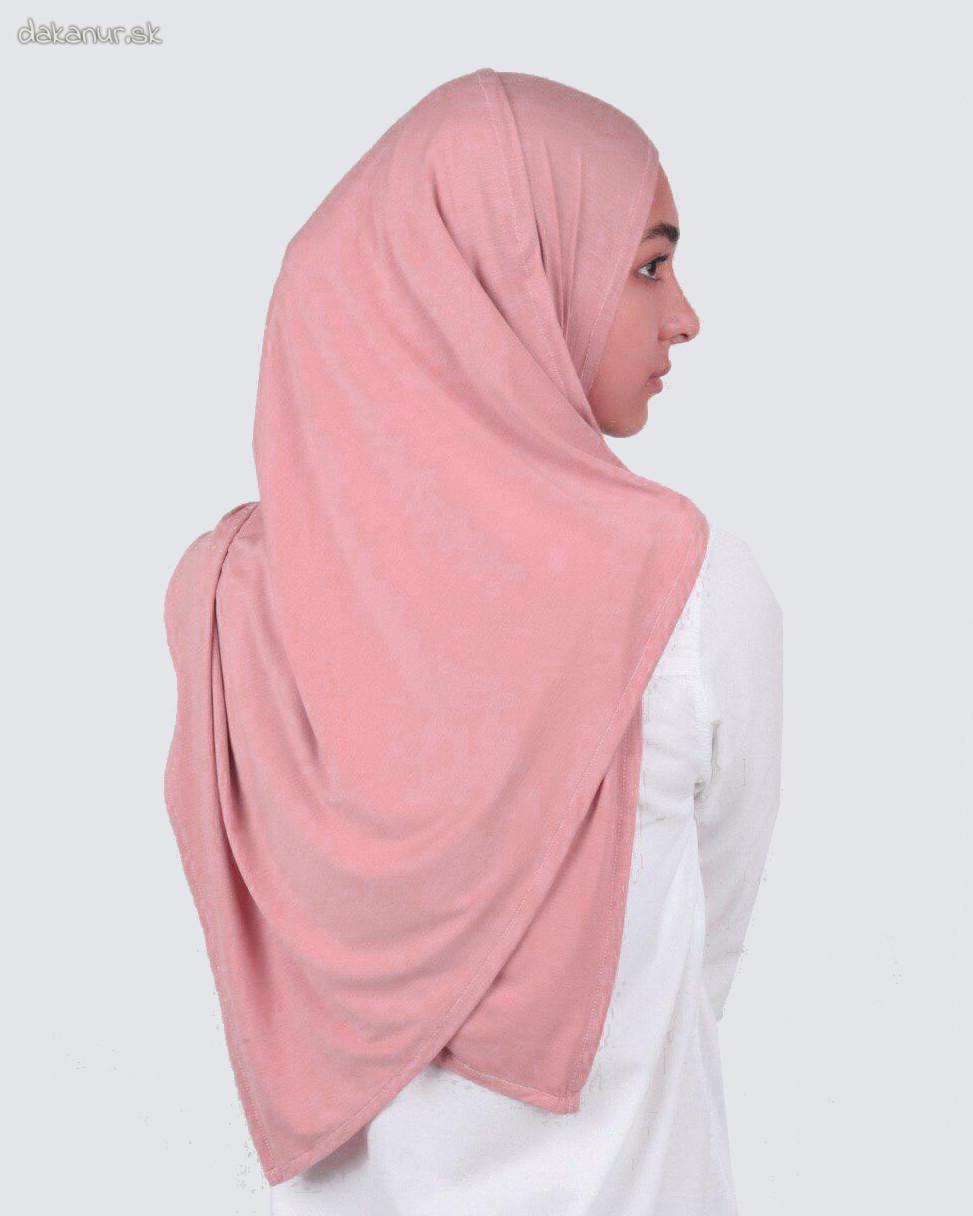 Hijáb simple wear svetloružový