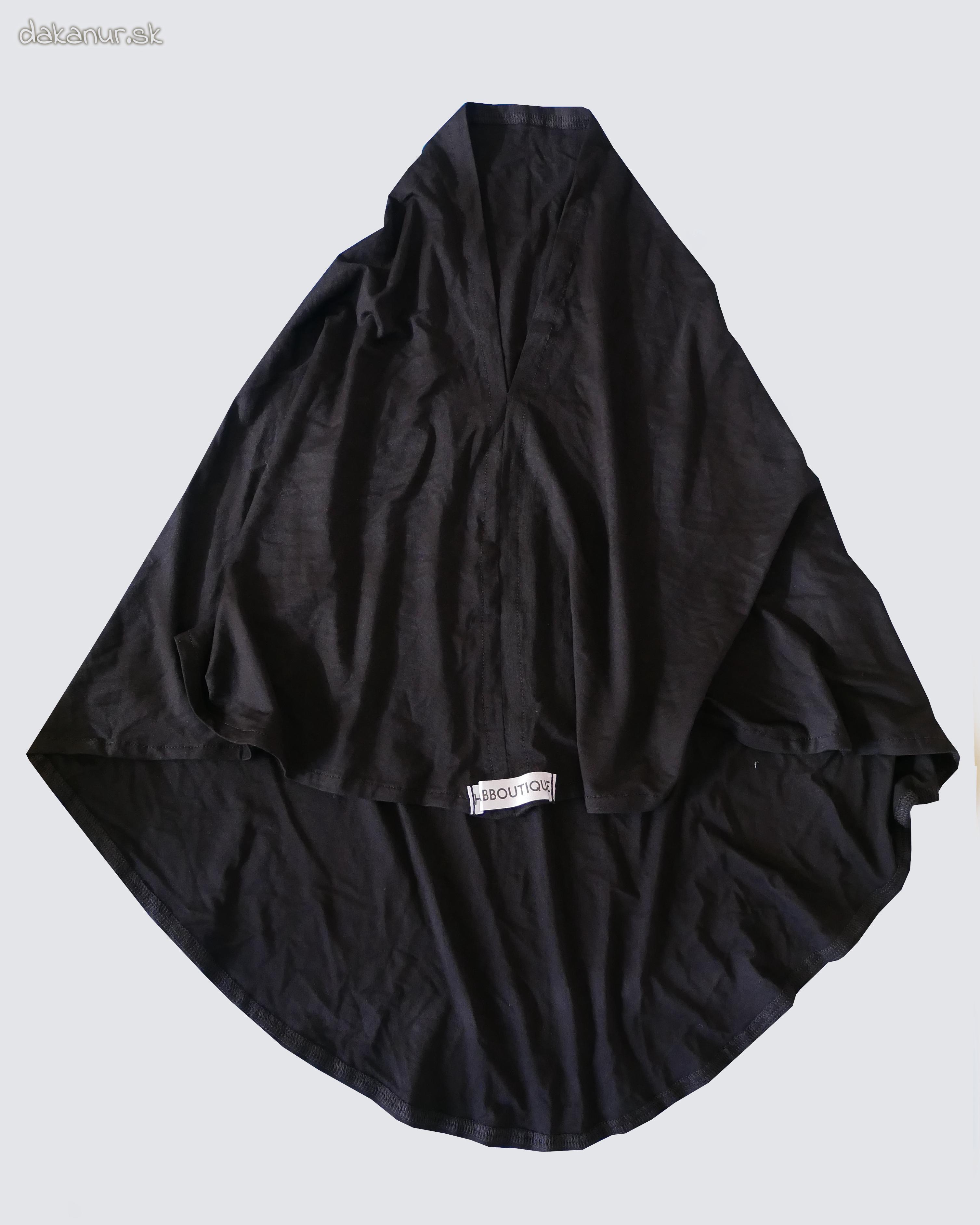 Jednoduchý čierny hijáb, amira