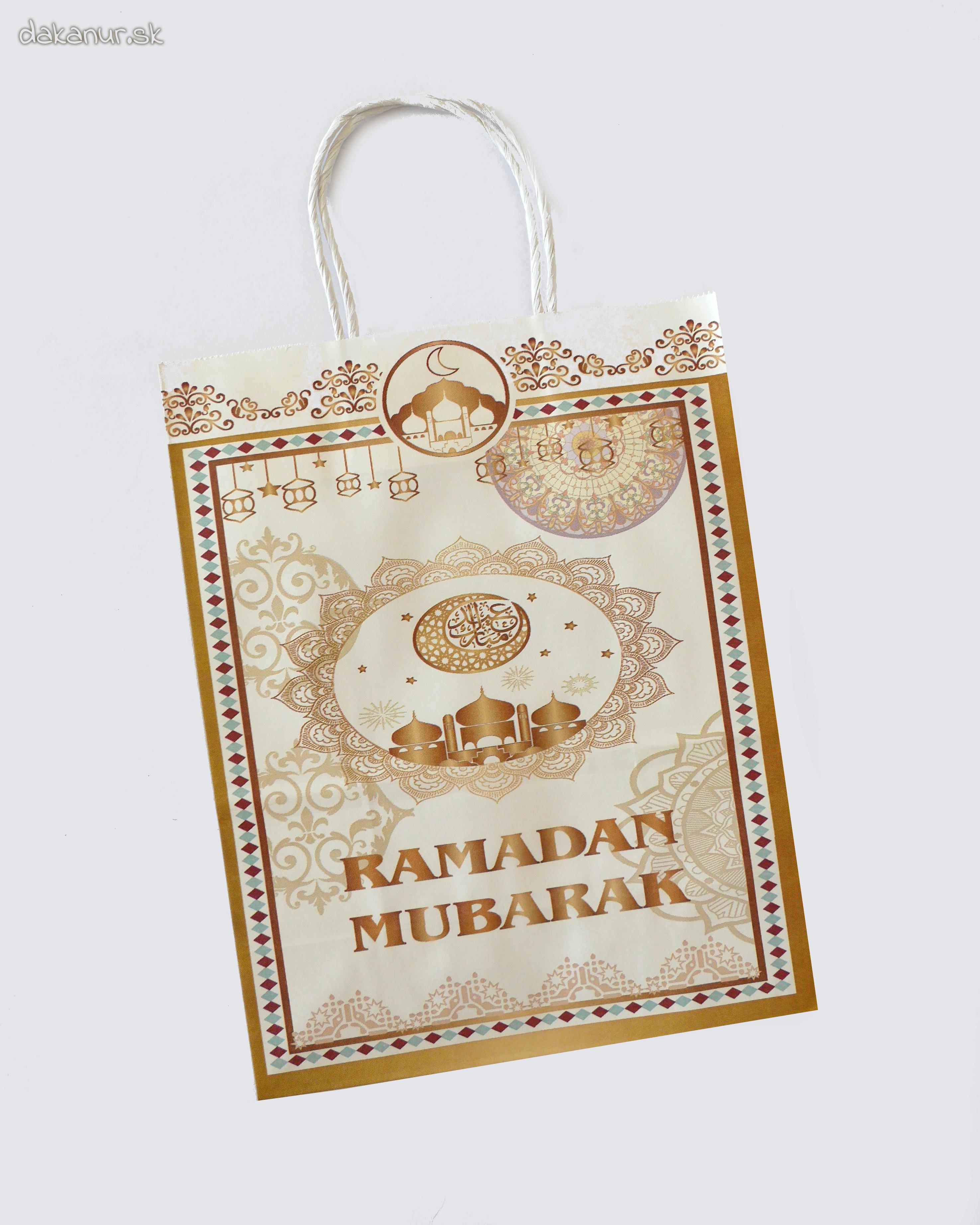 Biela papierová taška Ramadán