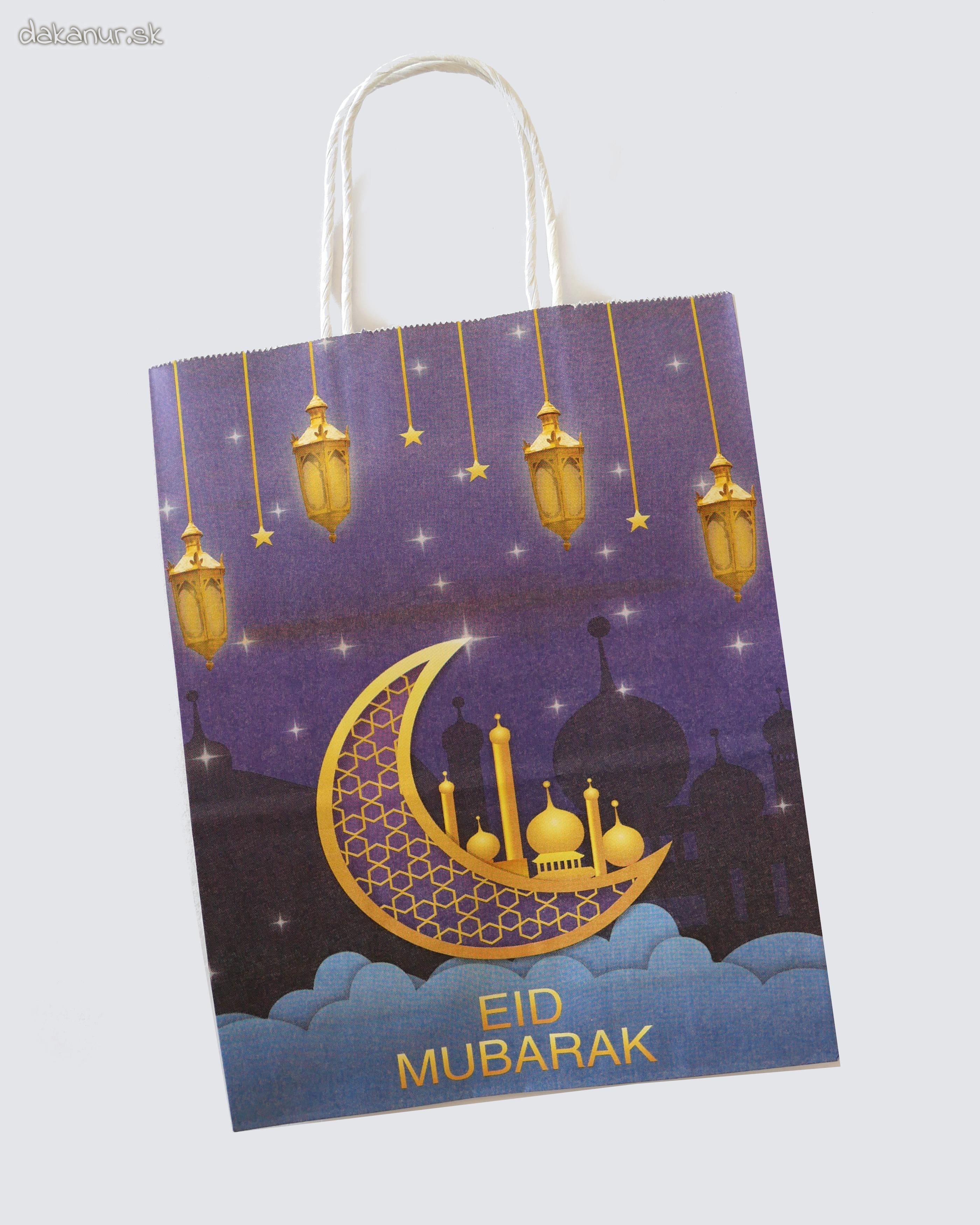 Fialová papierová taška Eid