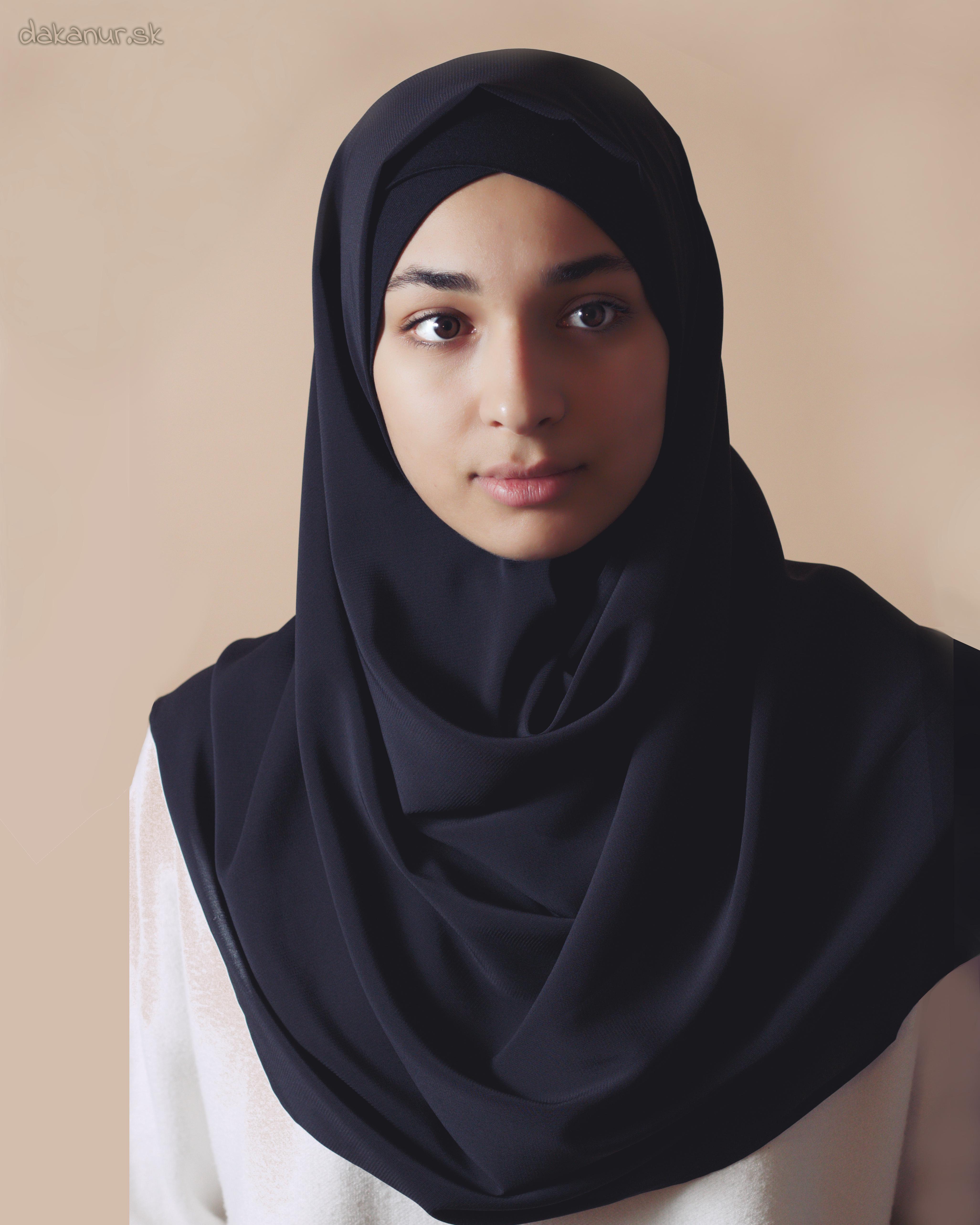 Šifónový hijáb simple wear čierny