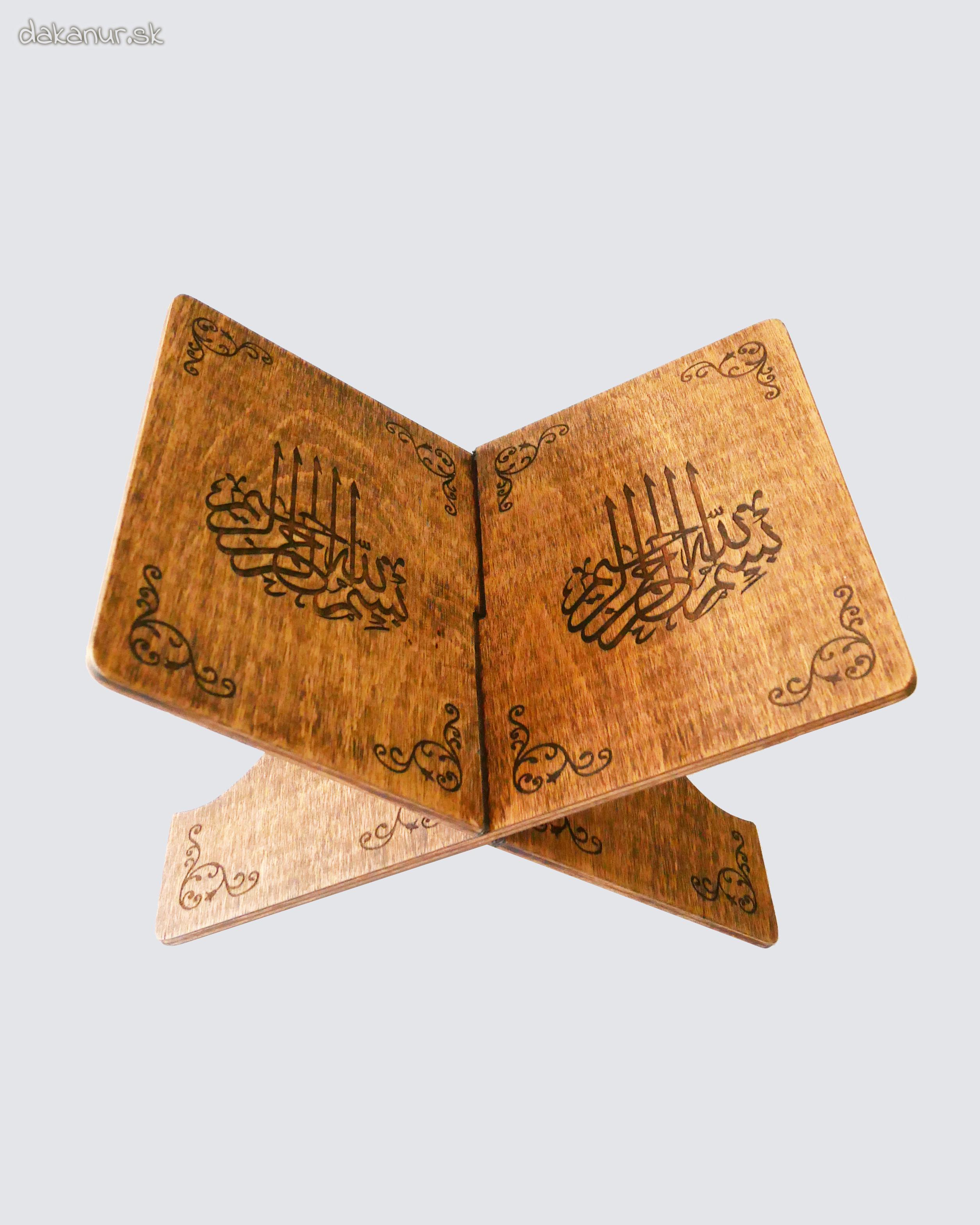 Stojan pod Korán, veľký, svetlý, kaligrafia