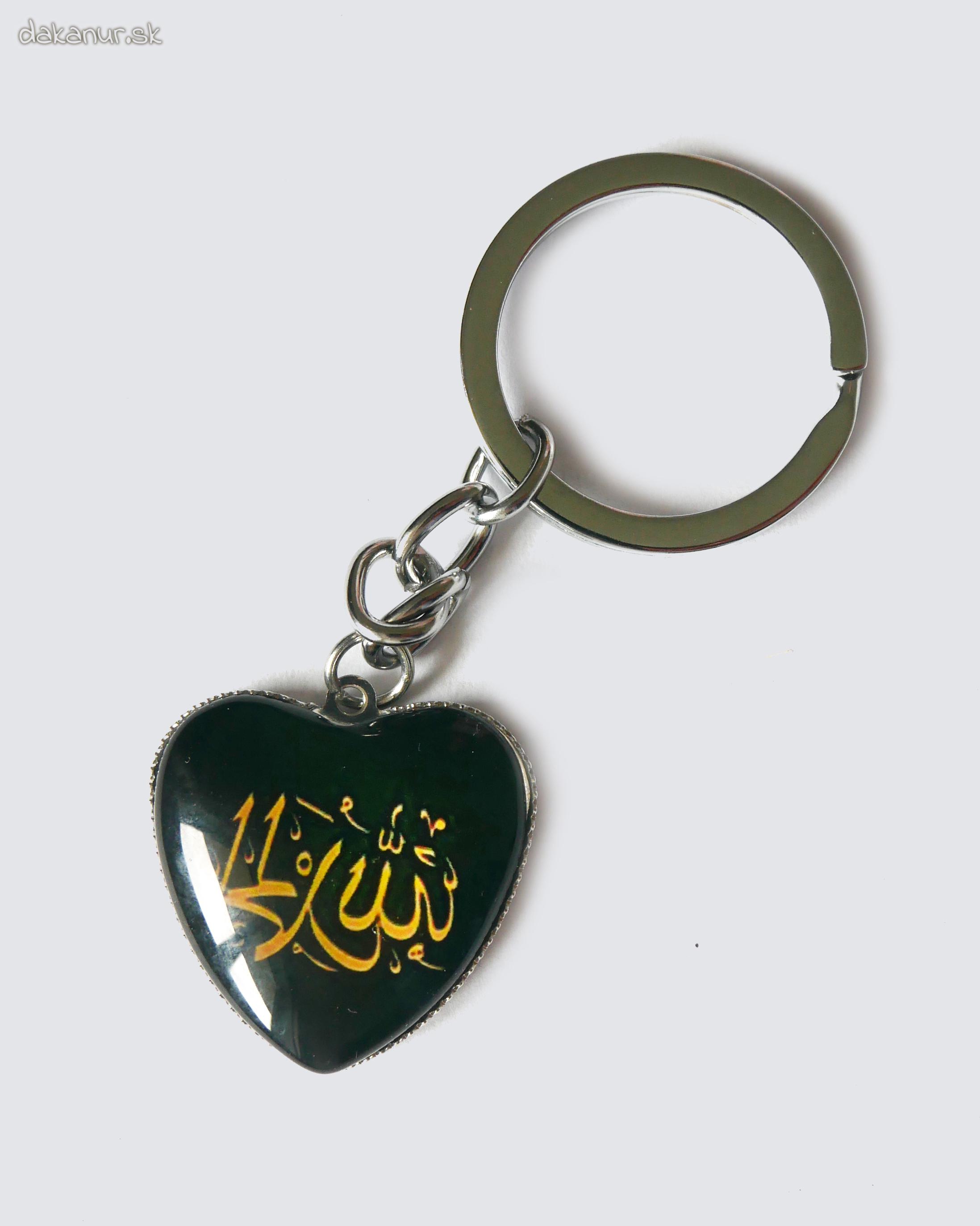 Tmavozelený prívesok Alhamdullilah