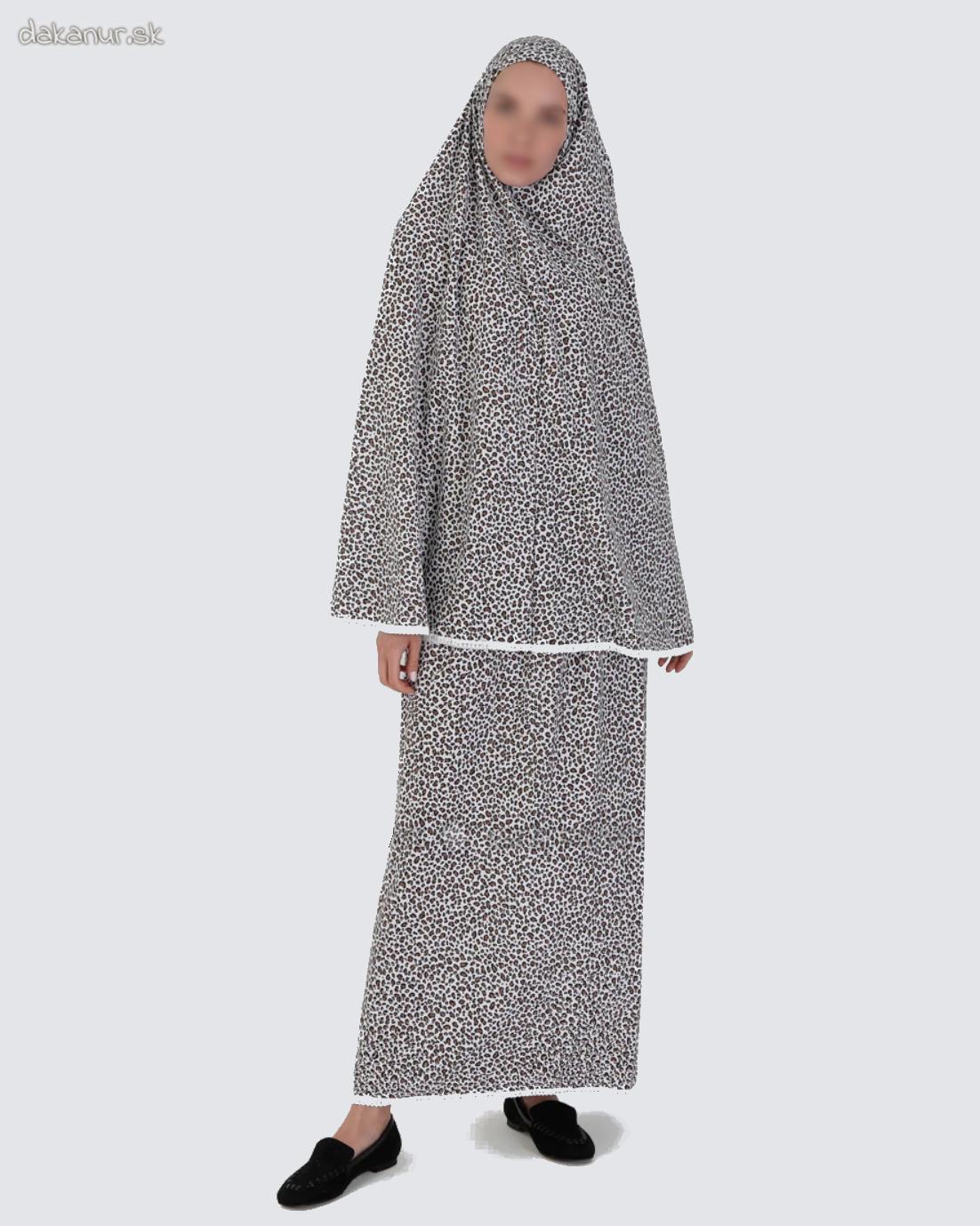 Dvojdielne tigrované bavlnené modlitebné šaty