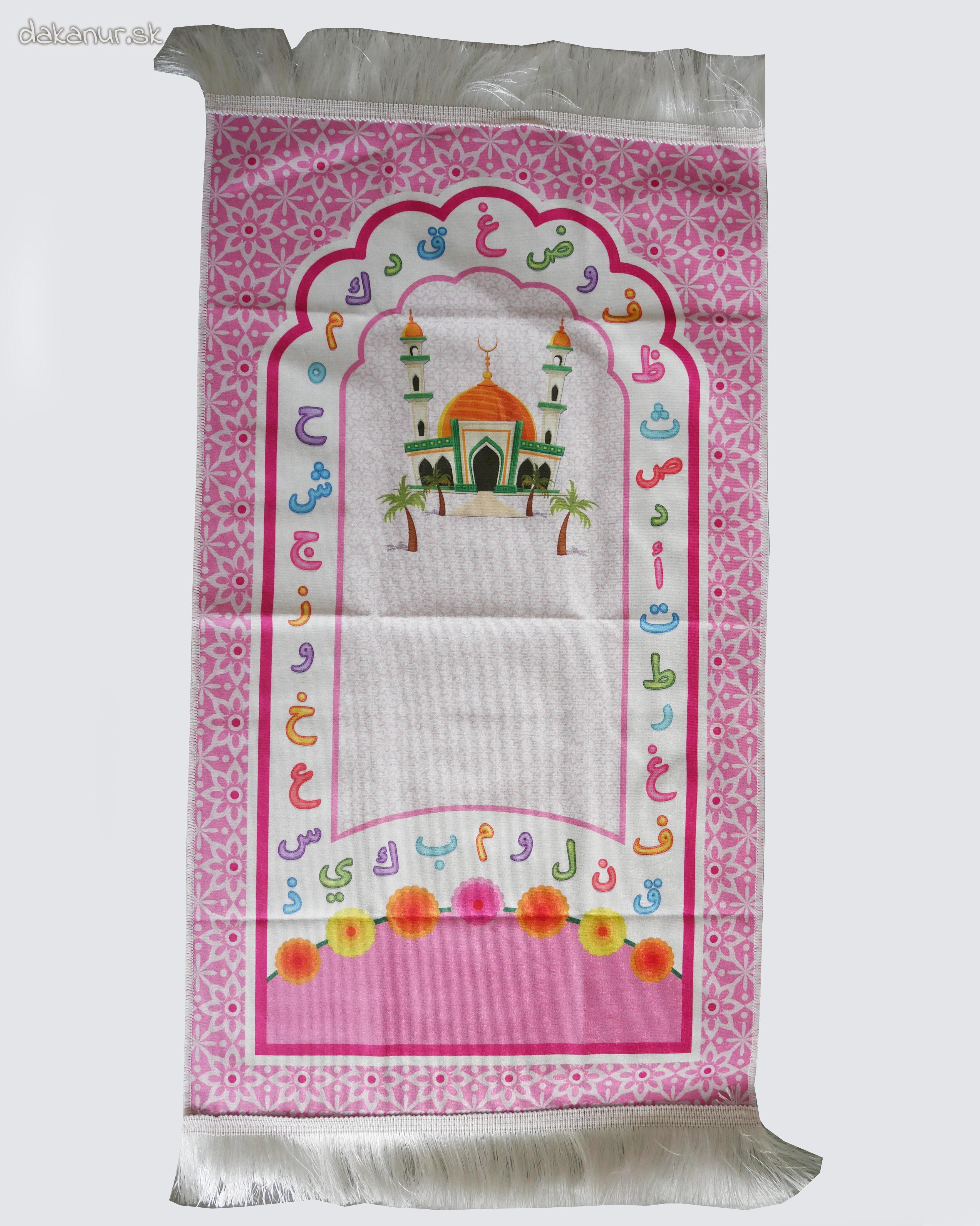Ružový modlitebný koberček mešita