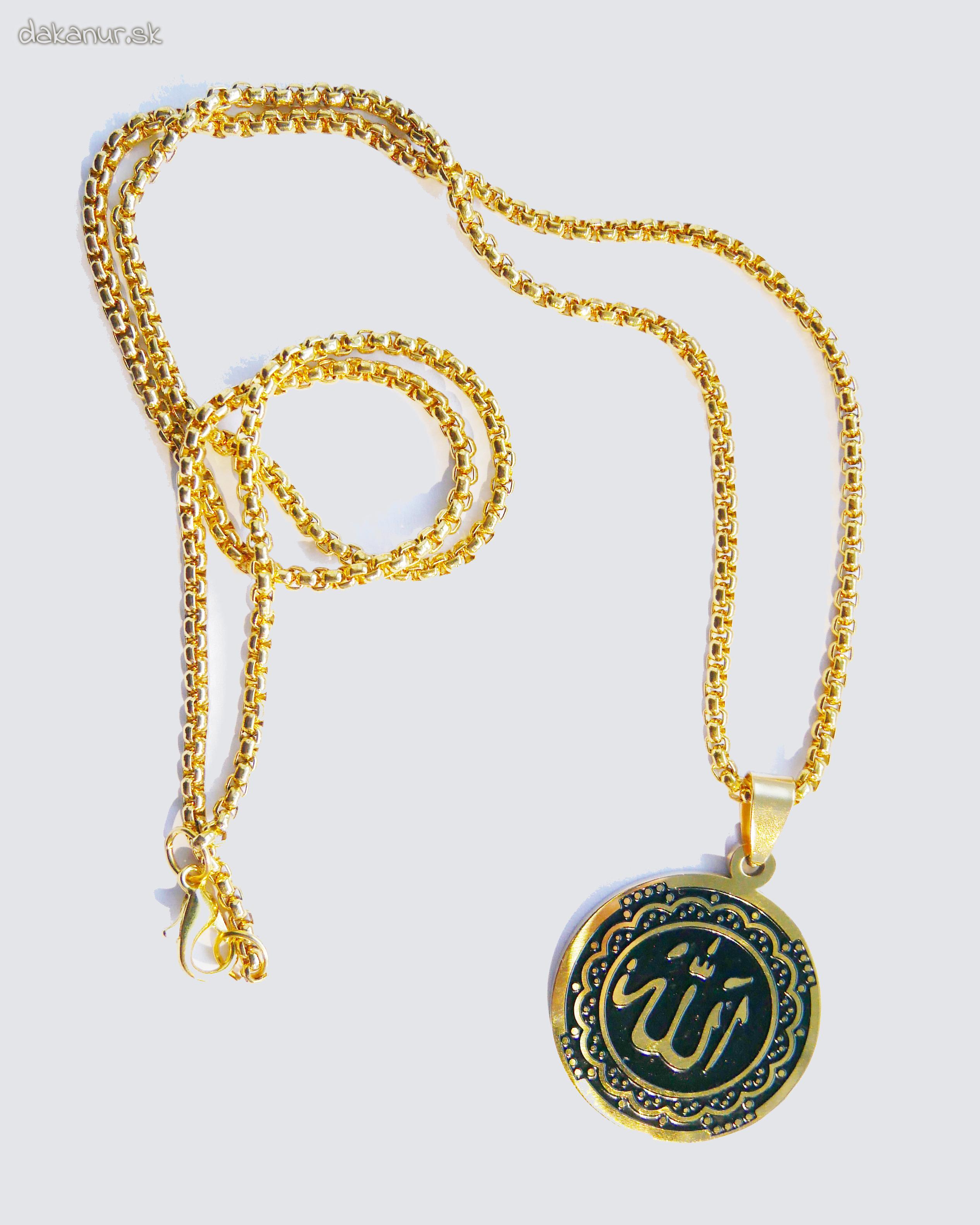 Islamský náhrdelník zlatý kruh, Allah