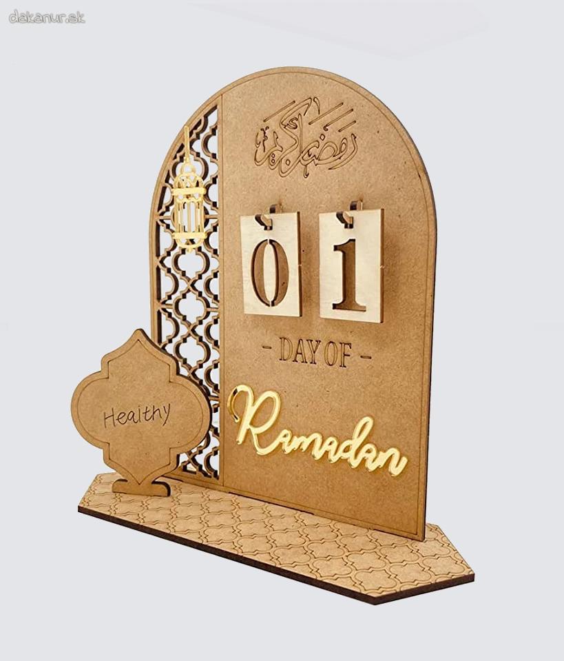 Drevený ramadánový kalendár lampáš