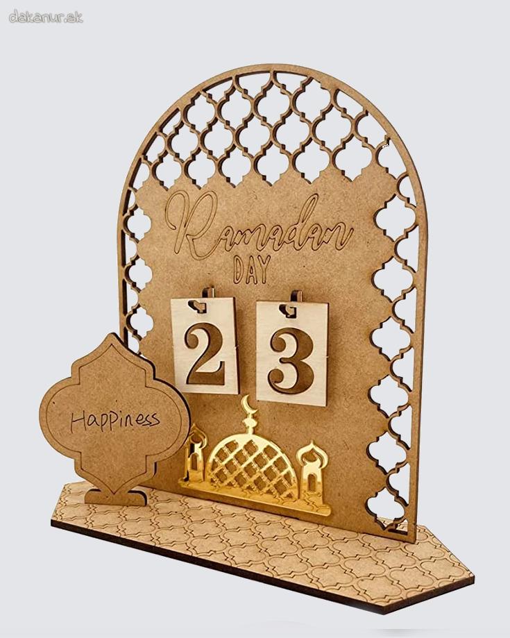 Drevený ramadánový kalendár mešita