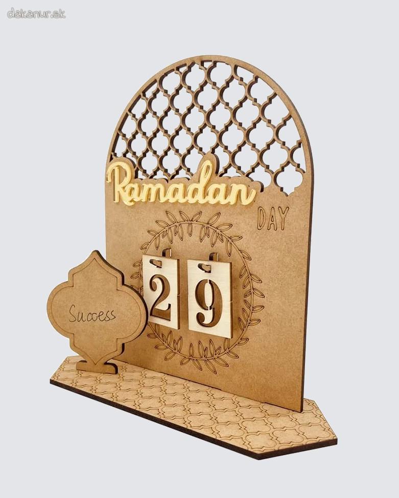 Drevený ramadánový kalendár botanical