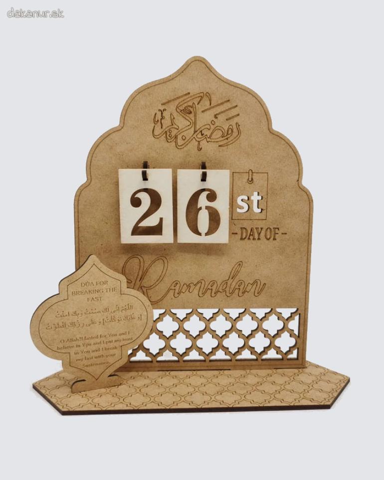 Drevený ramadánový kalendár ornament