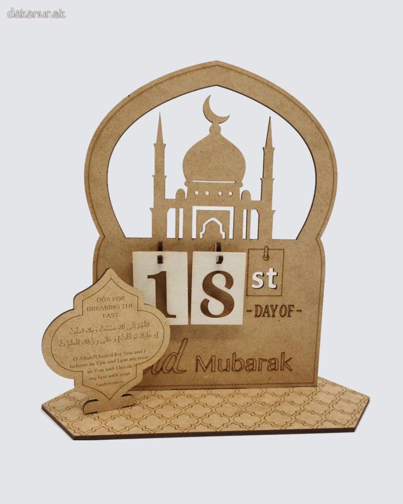 Drevený ramadánový kalendár kupola