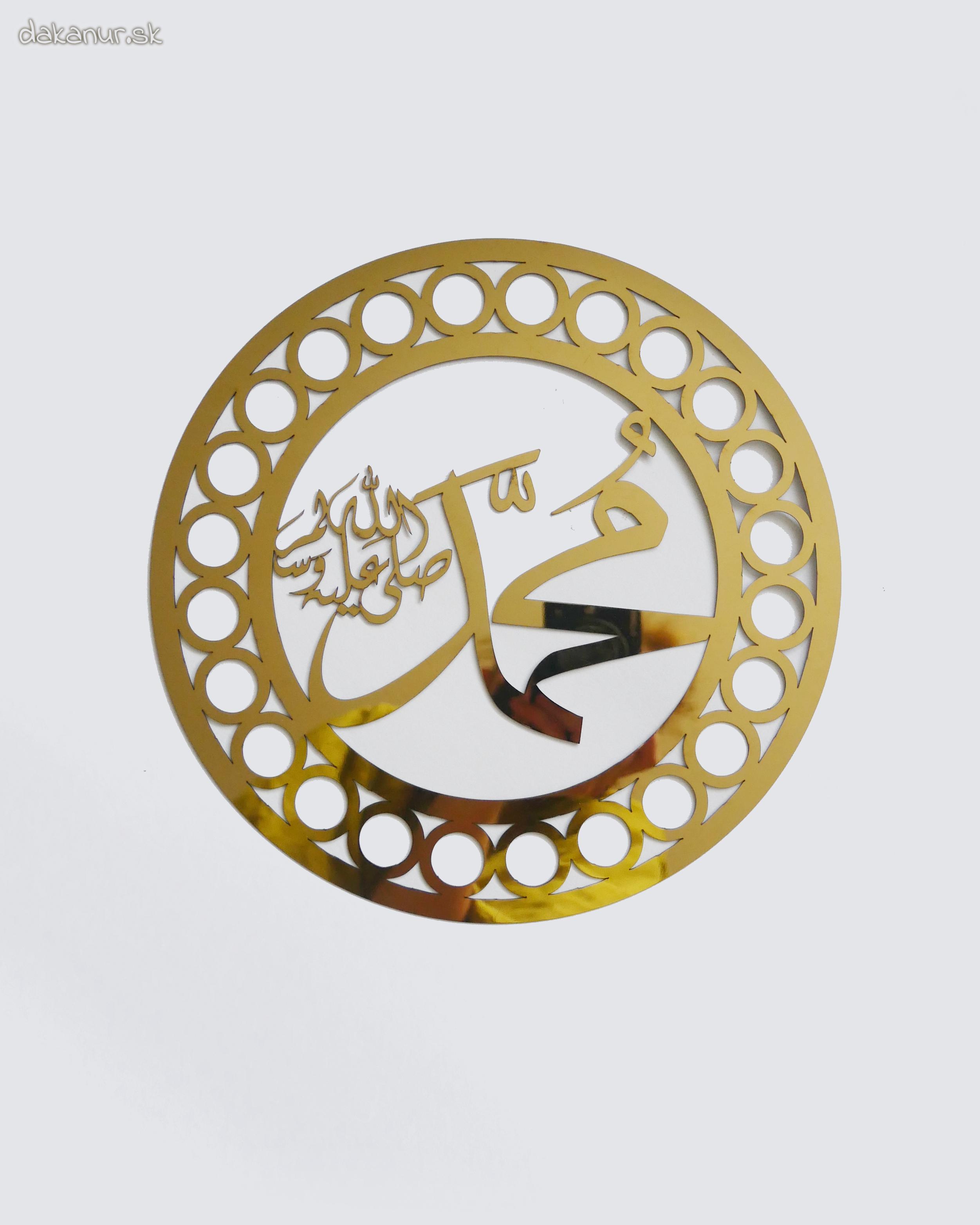 Kaligrafia, prorok Muhammad, zlatá