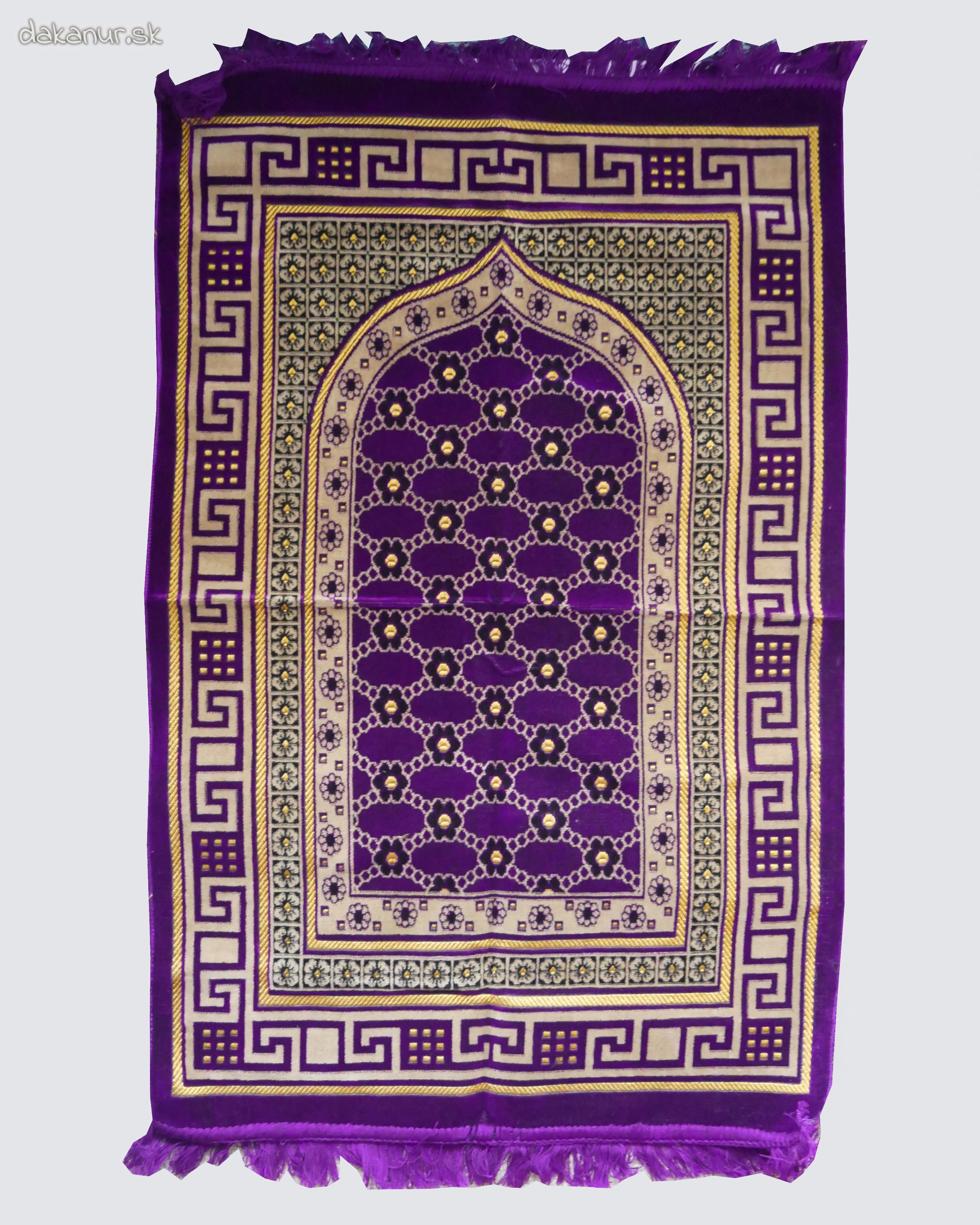 Fialový hrubší modlitebný koberec