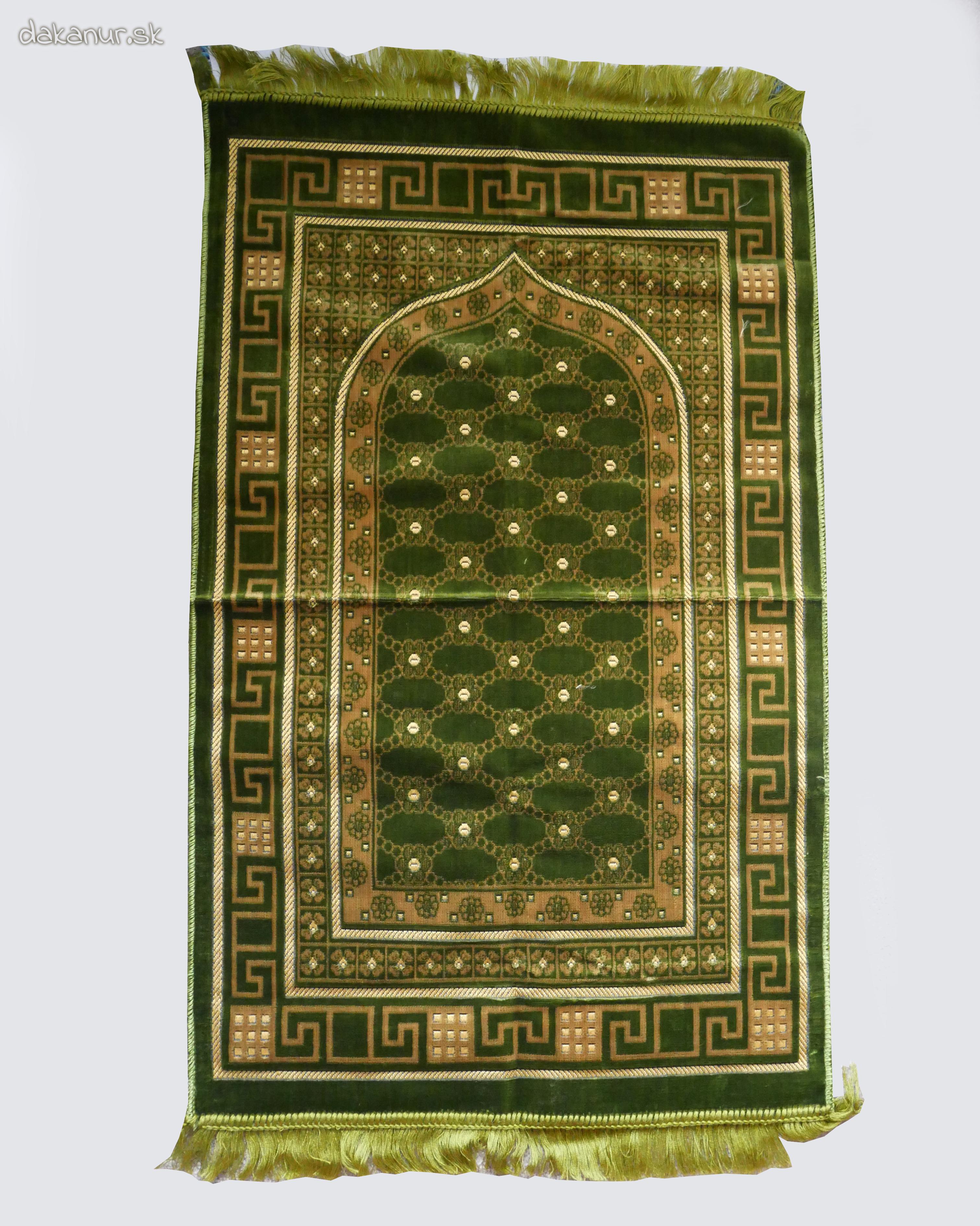 Svetlozelený hrubší modlitebný koberec