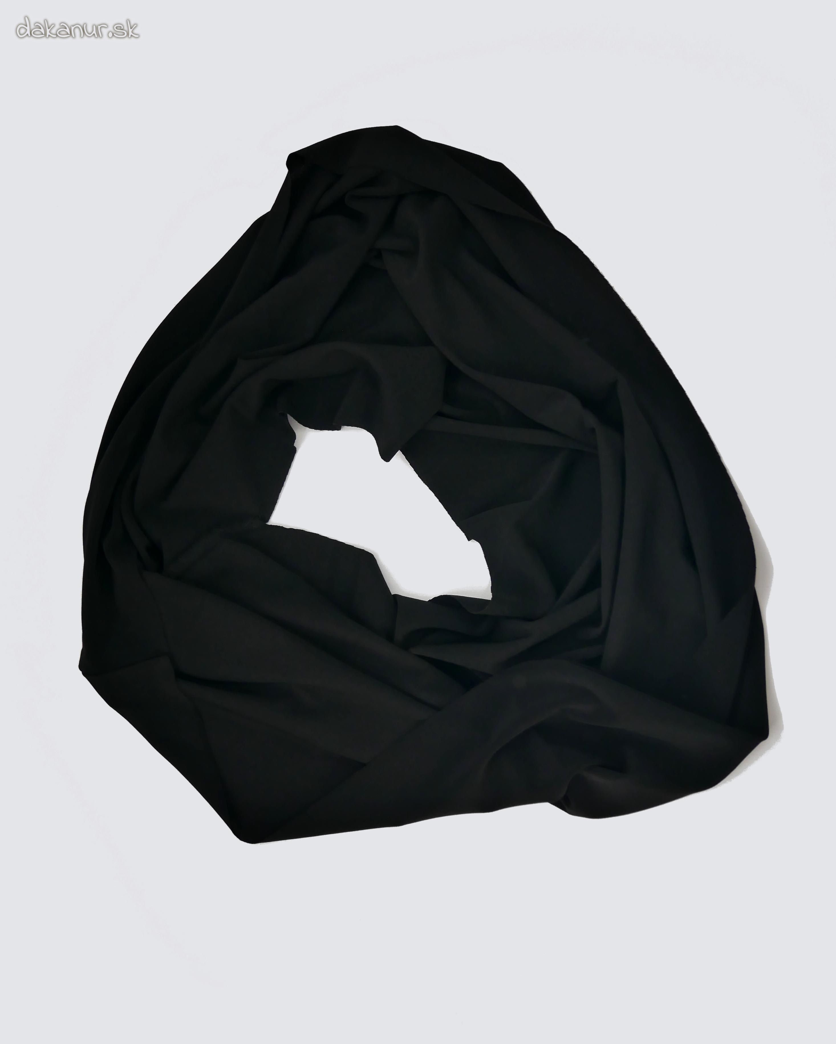 Elastický turban - podšatka čierny