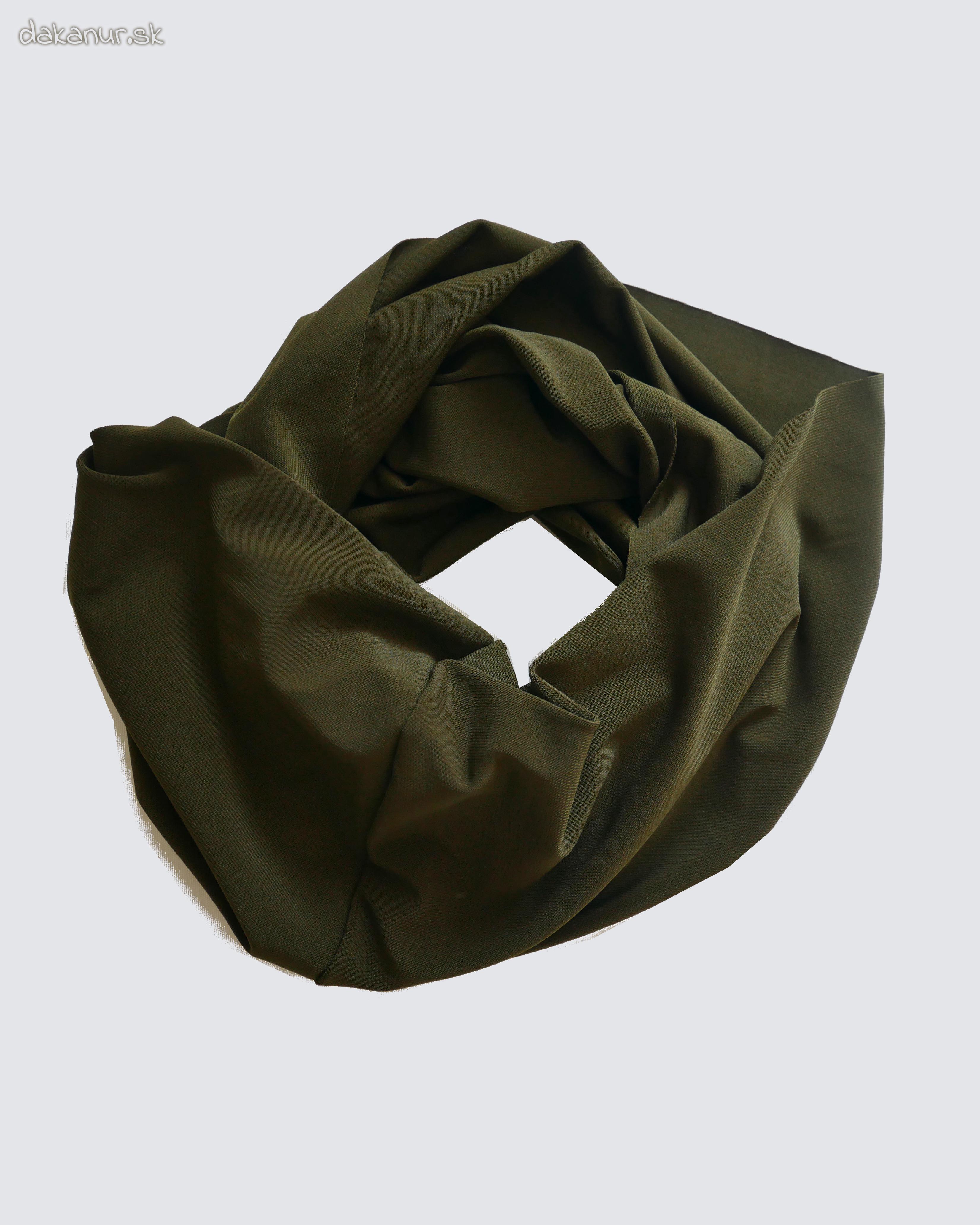 Elastický turban - podšatka khaki