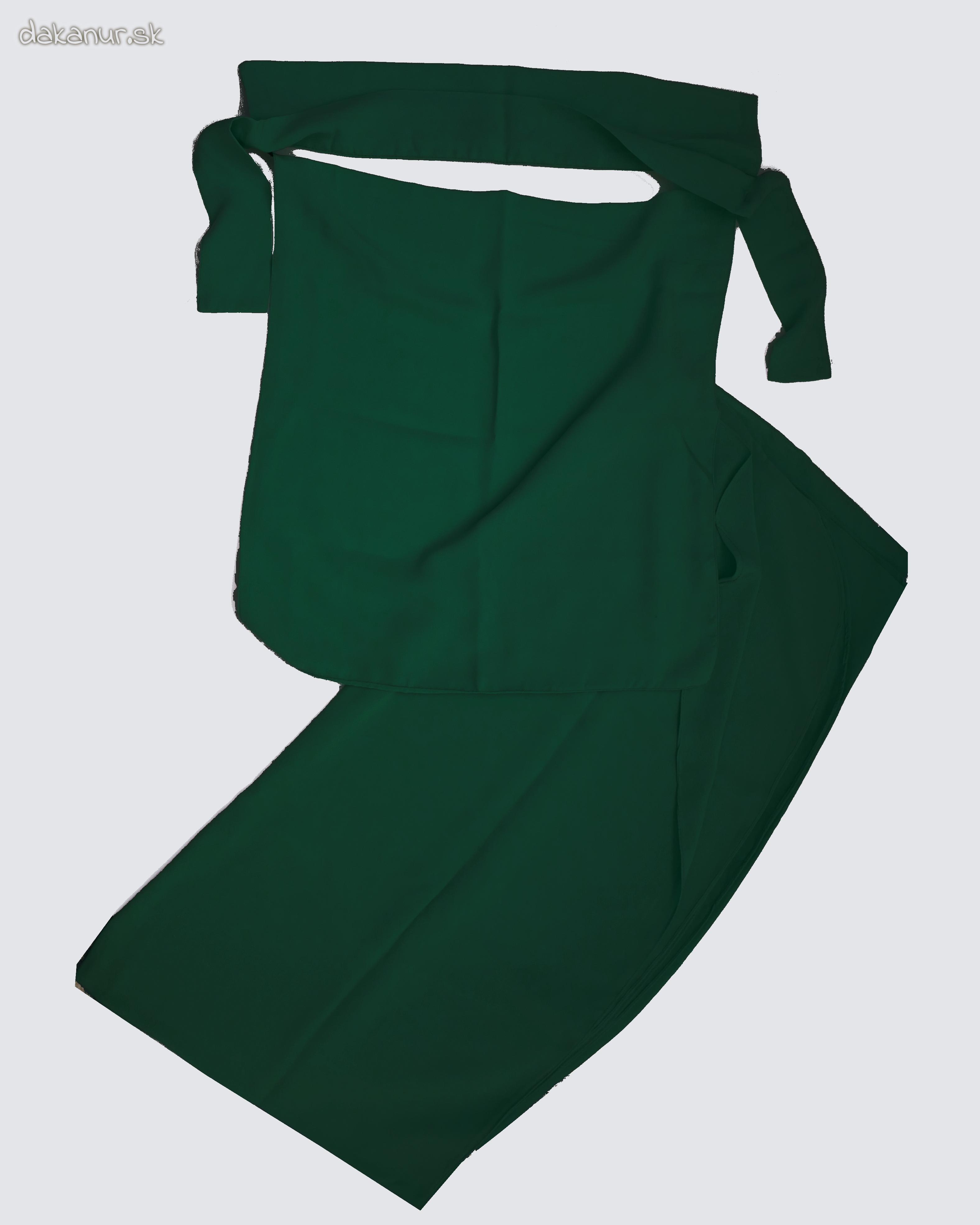 Šifónový tmavozelený nikáb