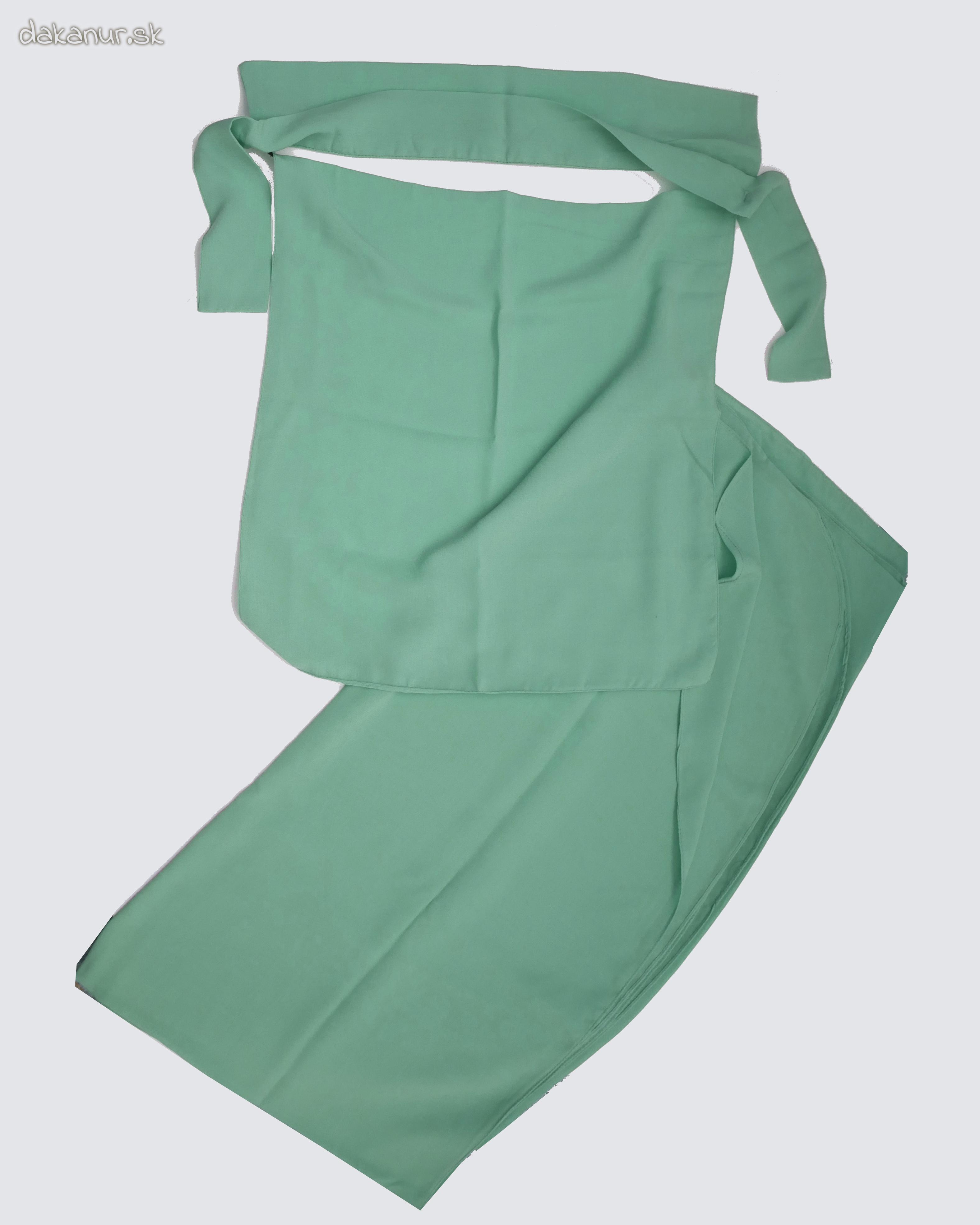 Šifónový mentolový nikáb