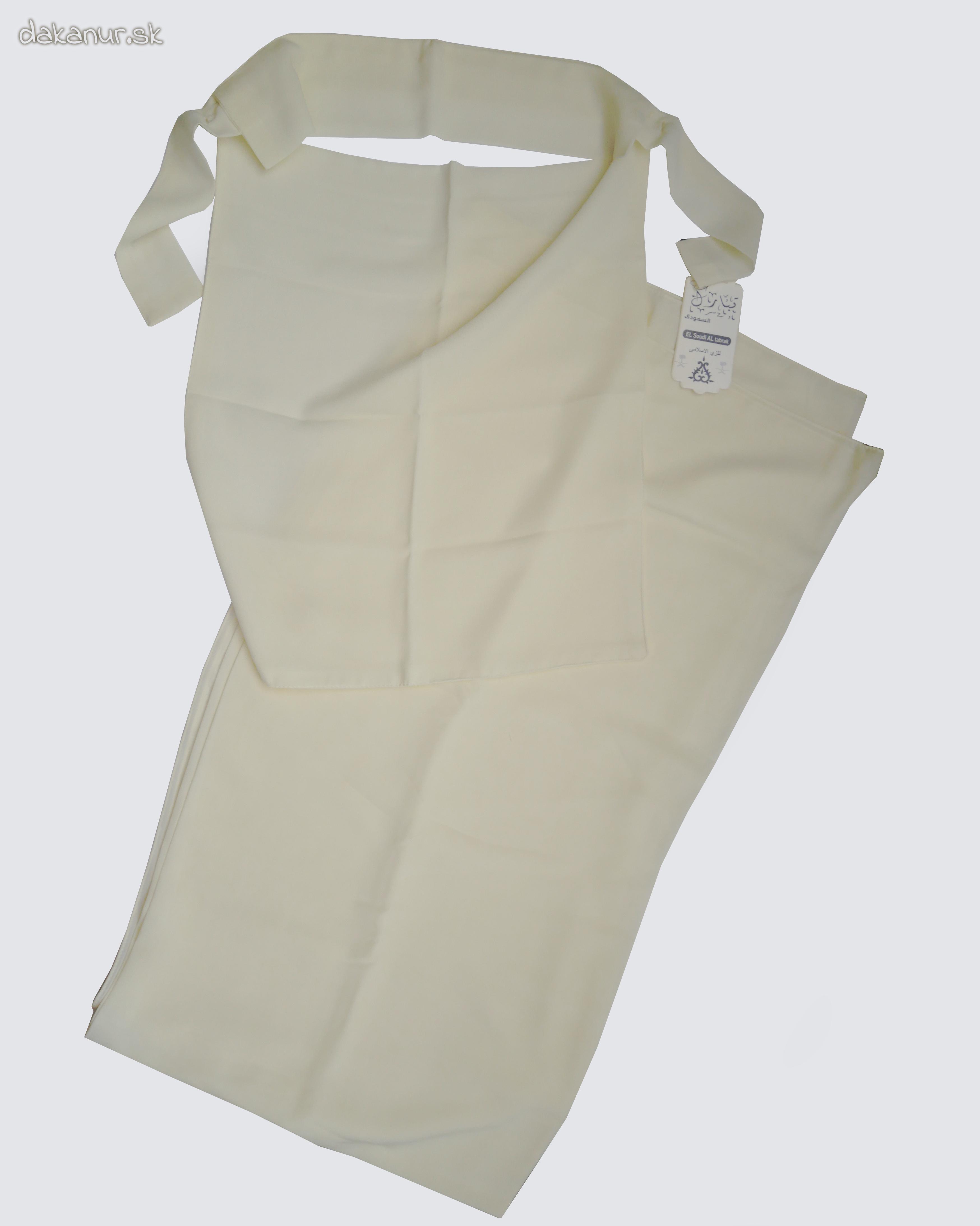 Šifónový smotanovo biely nikáb