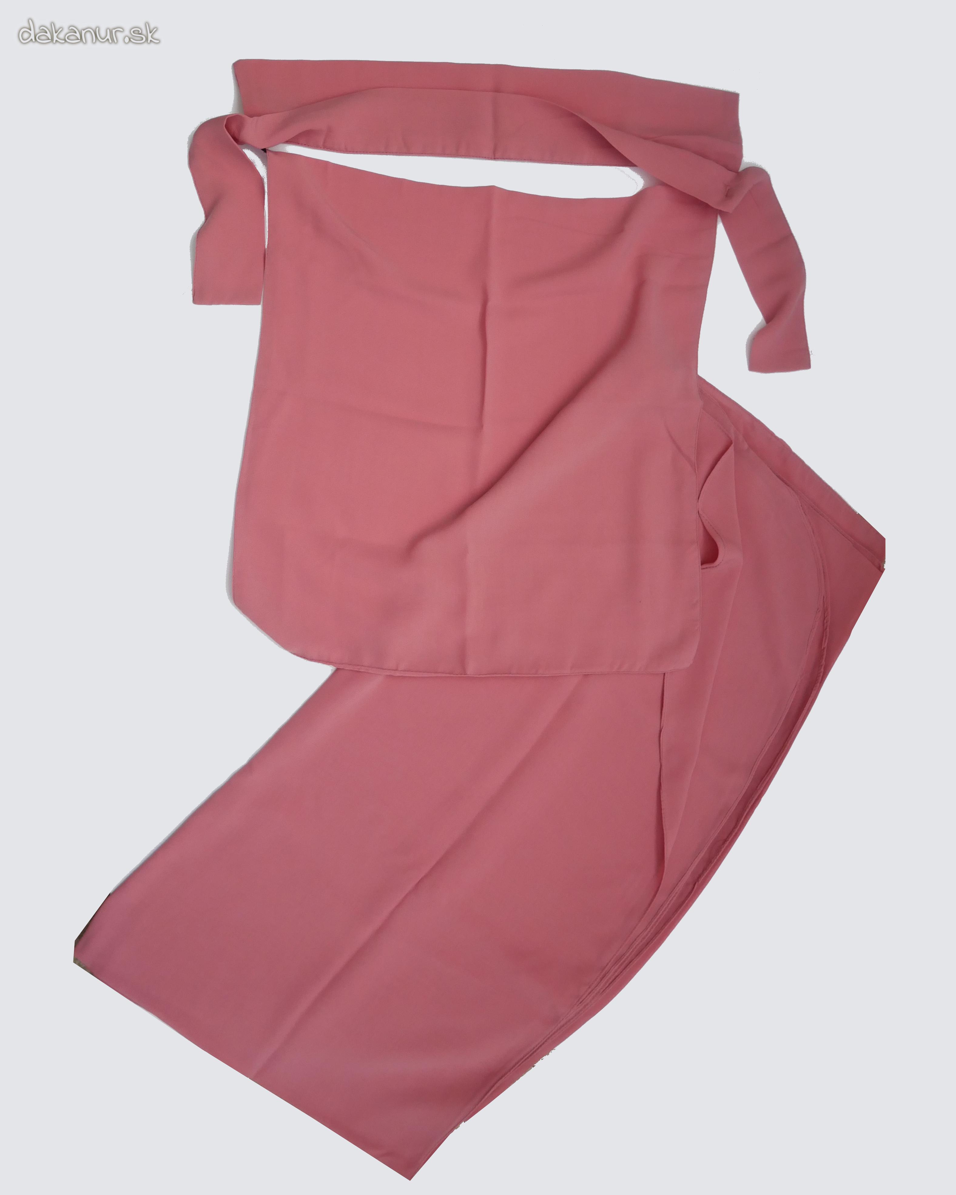 Šifónový ružový nikáb