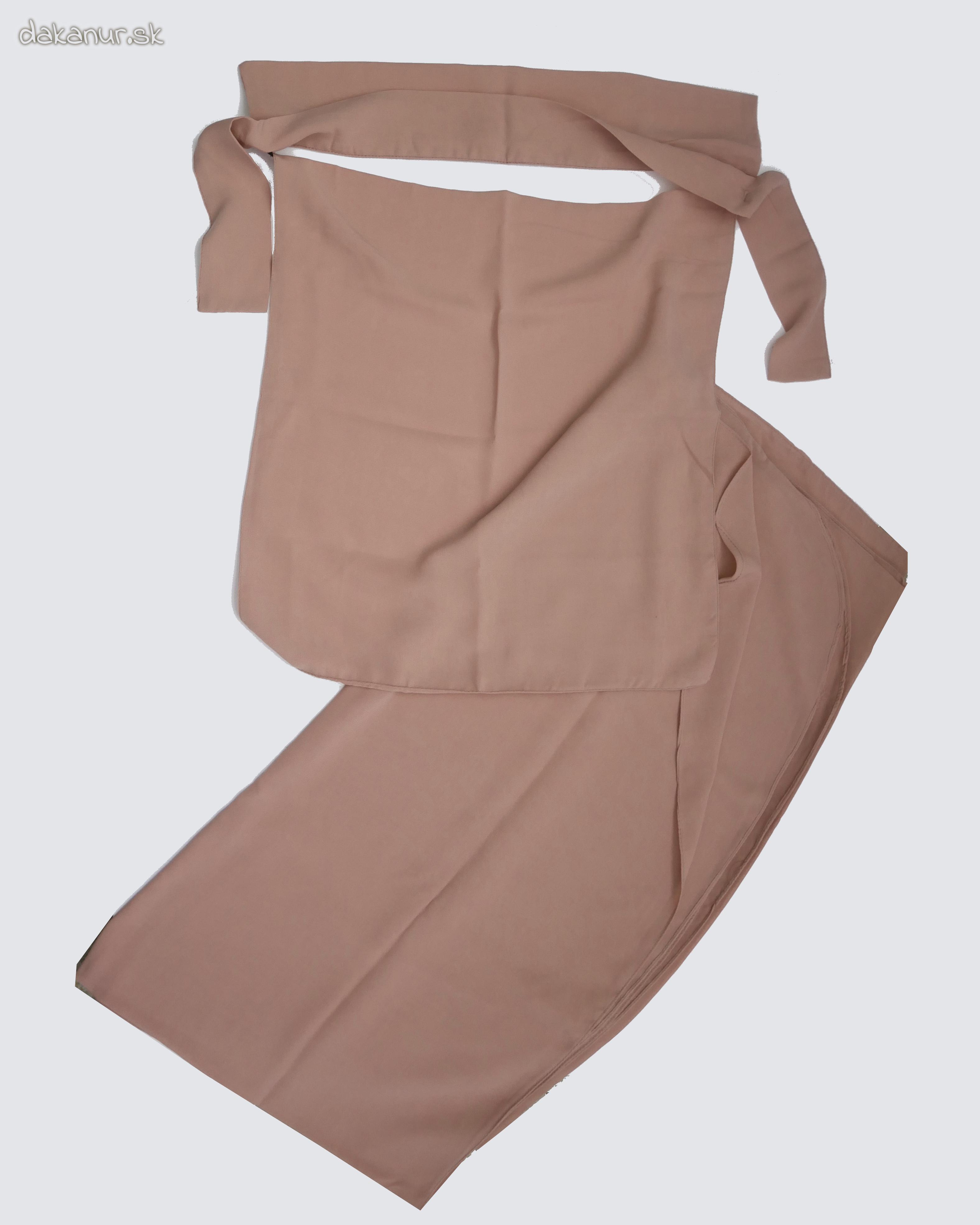 Šifónový hnedý nikáb